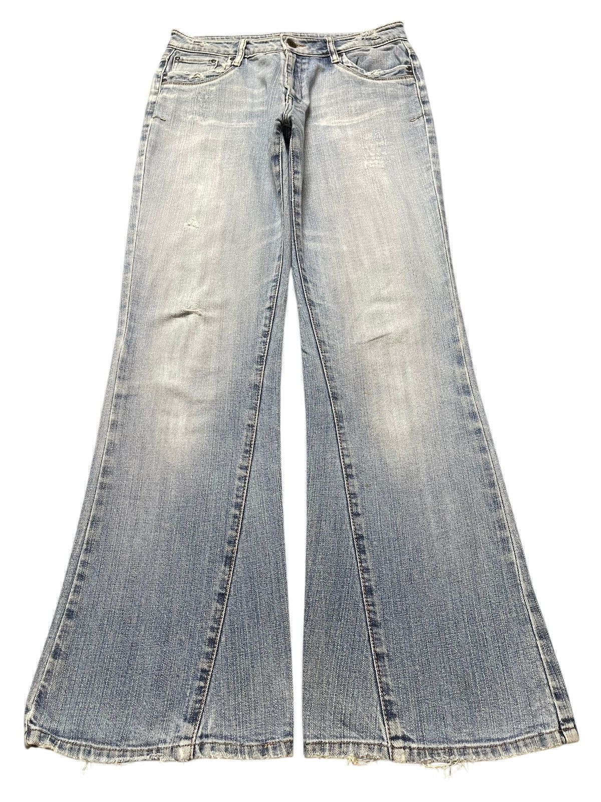 Hysteric Glamour Vintage Japanese Brand Faded Wash Style Wide Leg Jeans Size US 30 / EU 46 - 1 Thumbnail