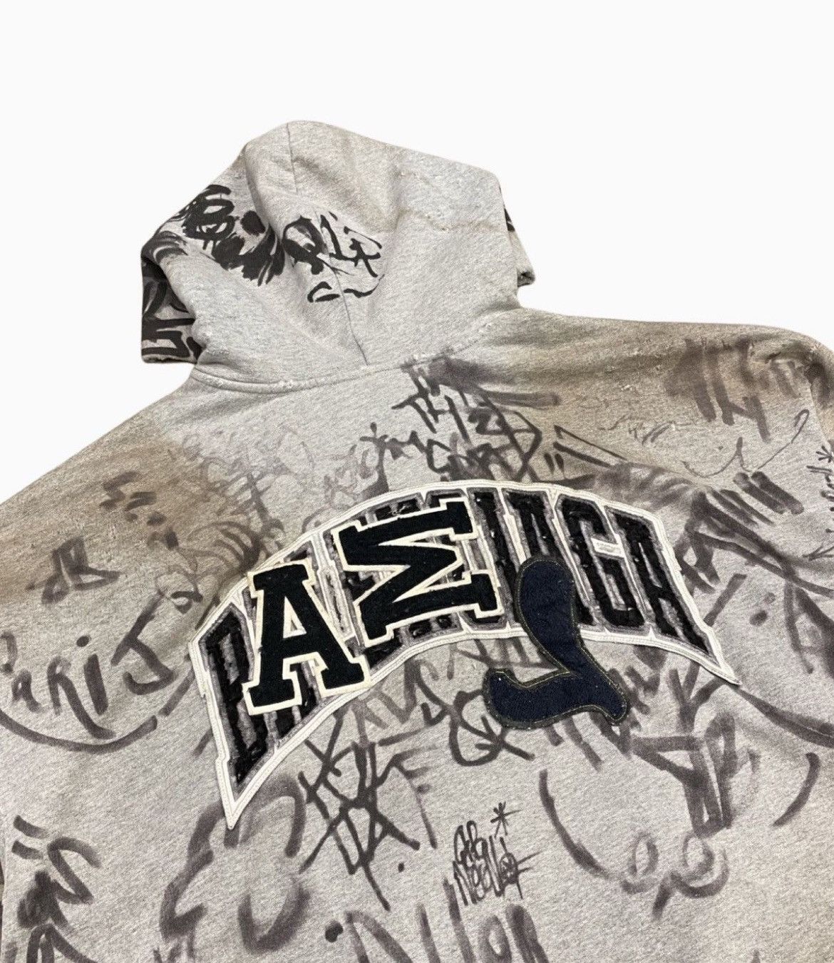 Balenciaga SS23 Balenciaga Skater Graffiti Distressed Zip Up Hoodie Size US M / EU 48-50 / 2 - 6 Thumbnail