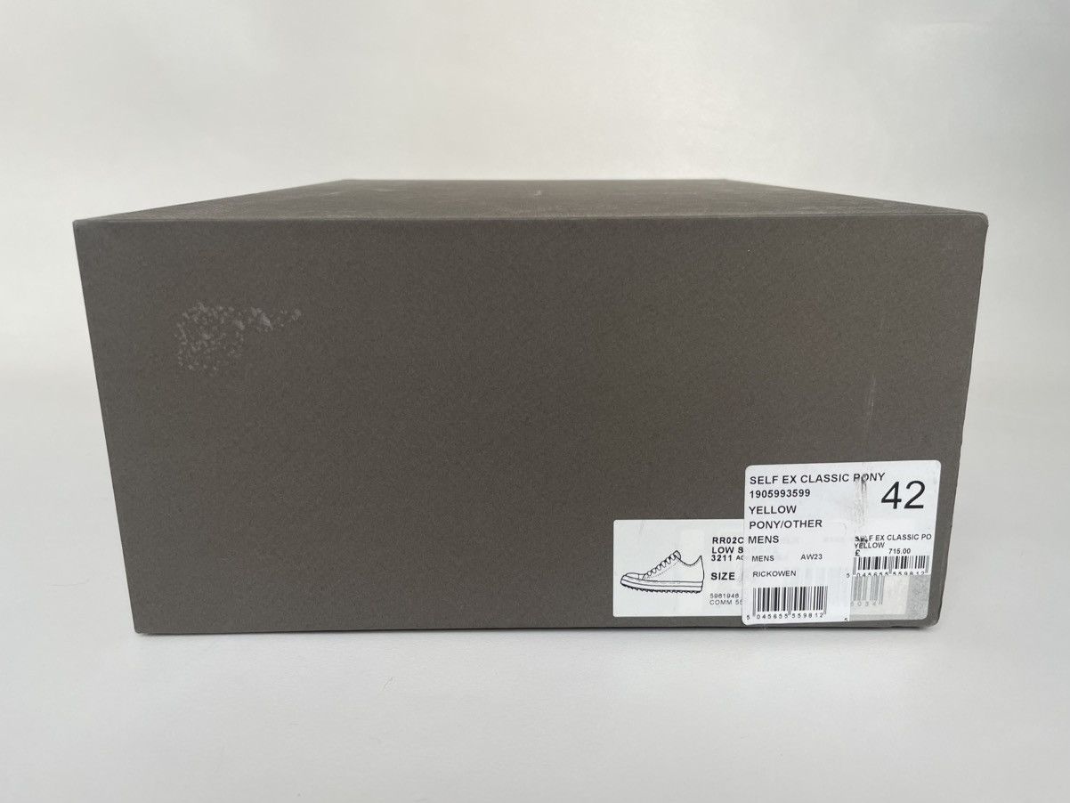Rick Owens A/W 23 Acid Green Pony Hair Ramones Size US 10 / EU 43 - 15 Thumbnail