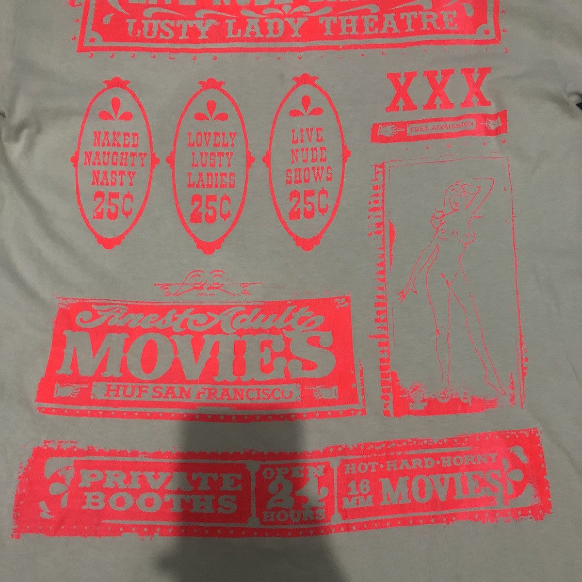 Huf Rare huf nude dancing t shirt Size US M / EU 48-50 / 2 - 3 Thumbnail