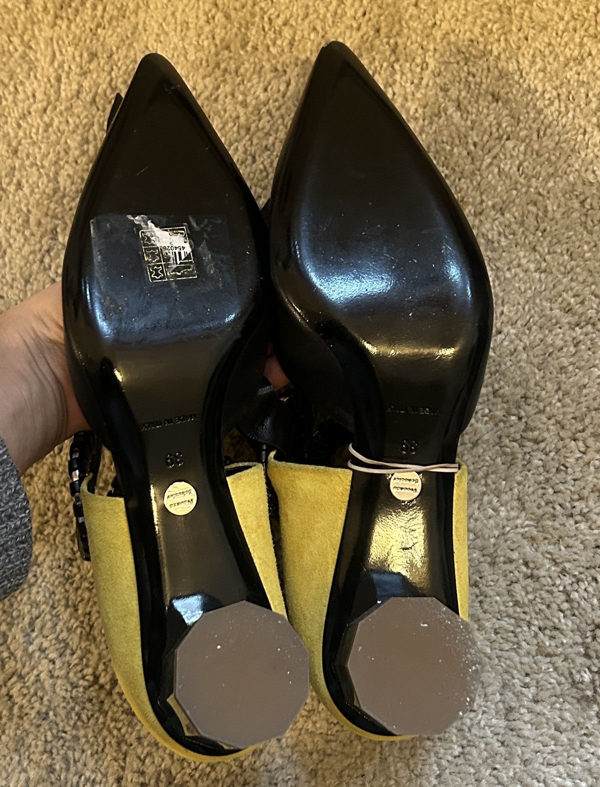 Proenza Schouler Proenza Schouler Leather and Suede Black and Yellow Shoes Size US 9 / IT 39 - 5 Thumbnail