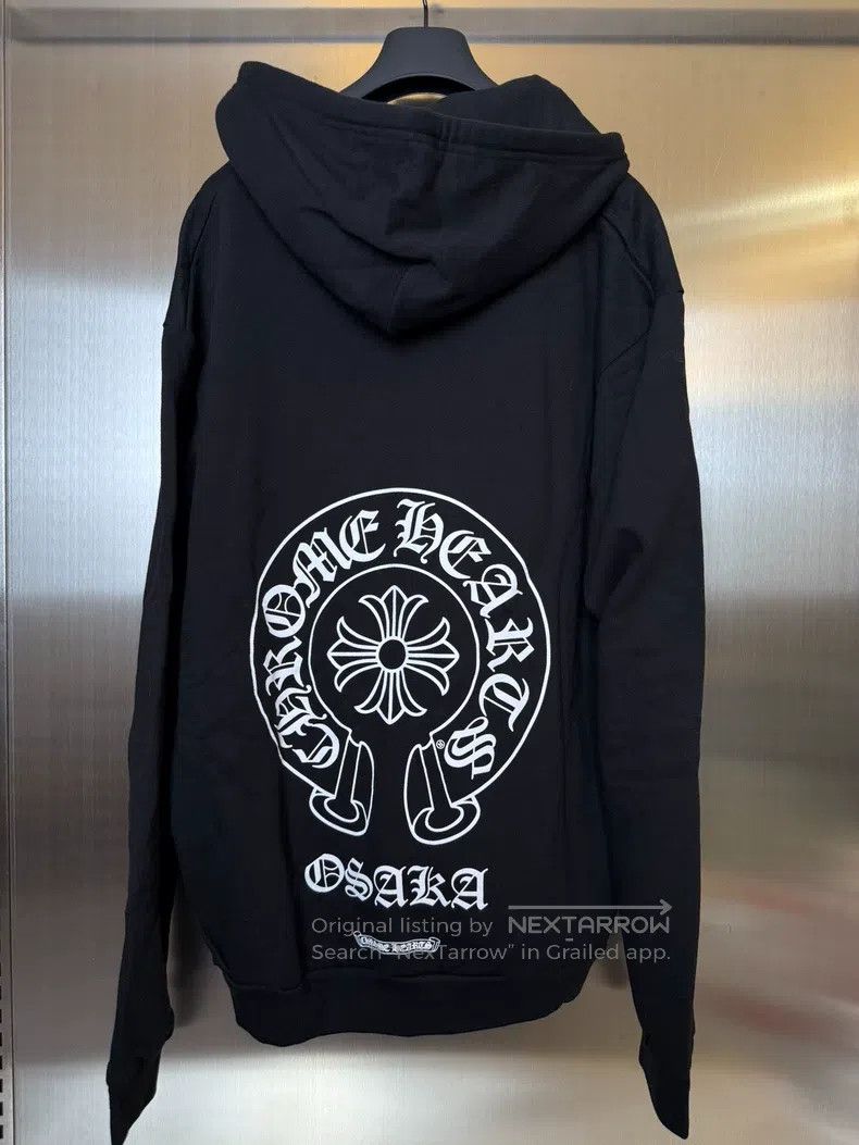 CHROME HEARTS Size XL Horseshoe zipper hoodie