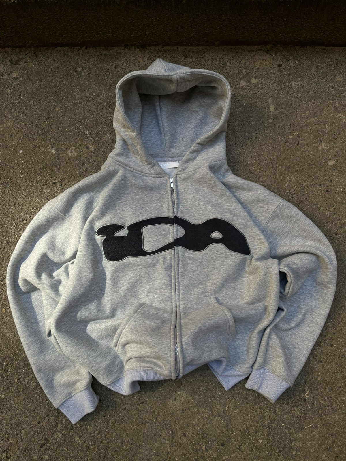 punkandyo zip hoodie グレー ジップフーディー P&Y GREY ZIP HOODIE 2025 – PUNKANDYO