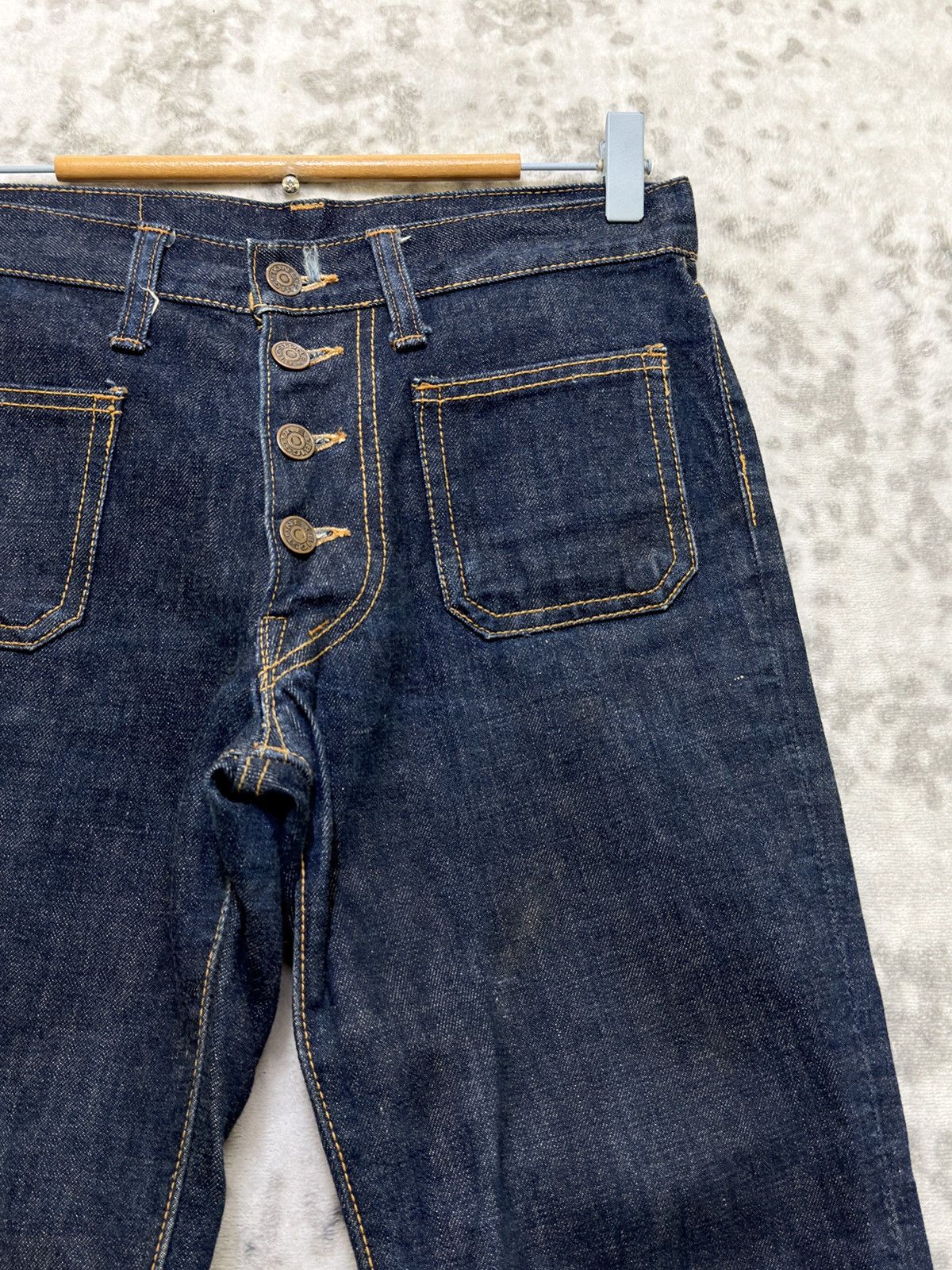 Vintage Vintage Big Stone LOT M508 Flared Bush Bell Bottom Denim Size US 27 - 5 Thumbnail