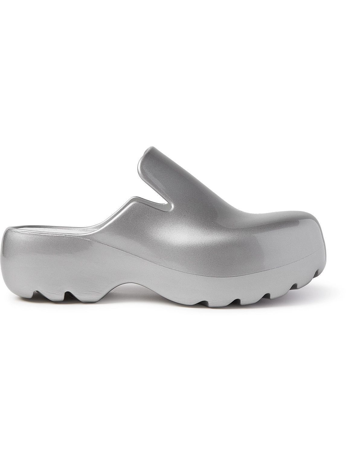 image of Bottega Veneta O1Loc1C0124 Rubber Flash In Silver Shoes, Men's (Size 9)