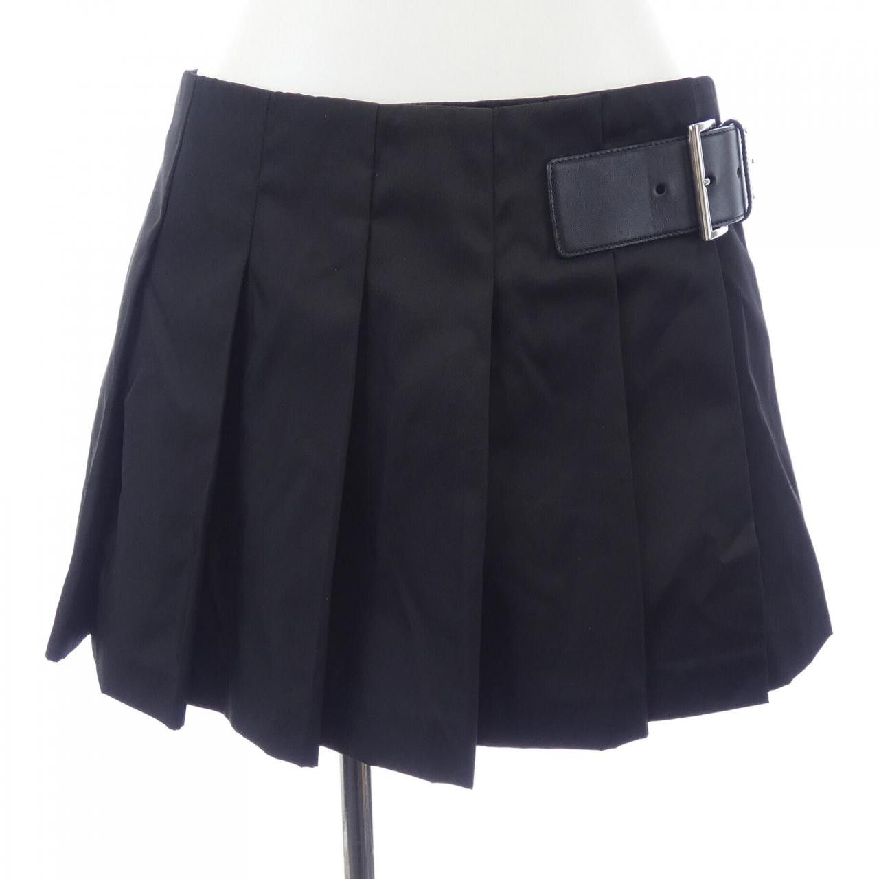 Prada Prada Prada Triangle Logo Re-Nylon Skirt Textile Skirts 21H922 S222 1WQ8 DUTY FREE for USA Size ONE SIZE - 1 Thumbnail