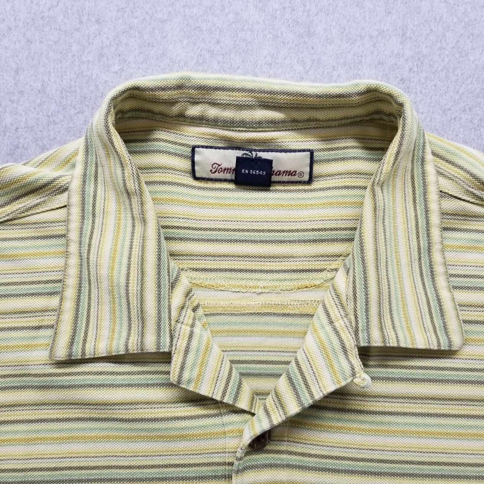 Tommy Bahama Tommy Bahama Polo Shirt Mens Large Striped Silk Blend Size US L / EU 52-54 / 3 - 5 Thumbnail