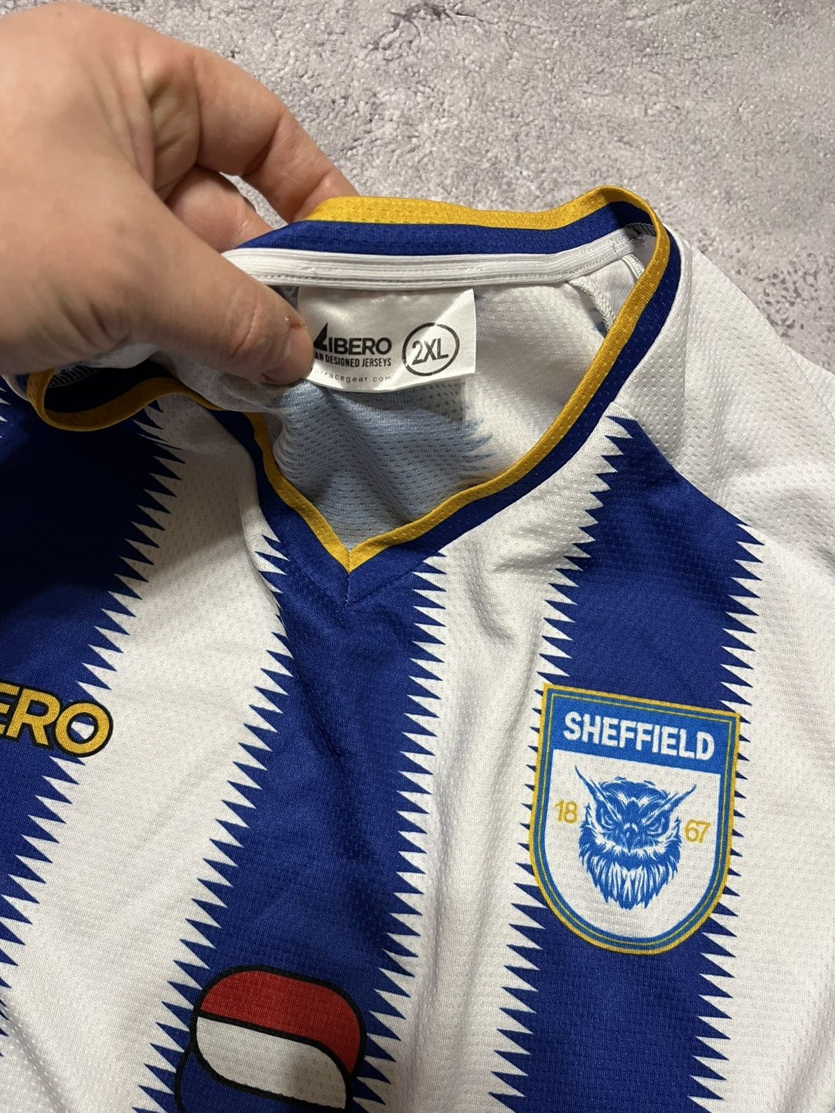 Vintage Libero Sheffield Wednesday Concept soccer jersey Size US XXL / EU 58 / 5 - 3 Thumbnail