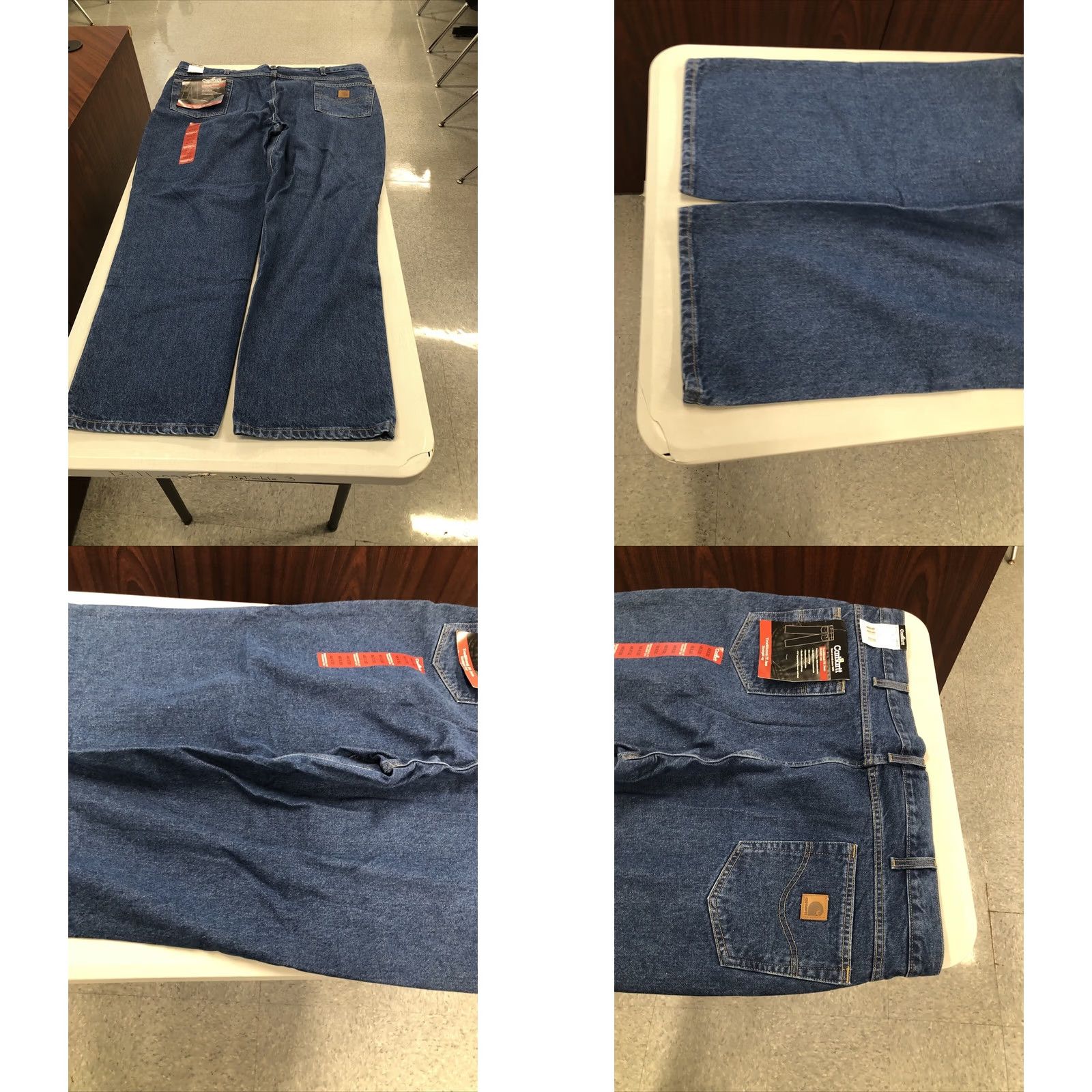 Carhartt Carhartt Jeans 46x30 Denim Straight Leg 5-Pocket Zipper Fly NWT DST B180 DST Big & Tall Mens Blue Denim Jeans Size US 30 / EU 46 - 8 Thumbnail