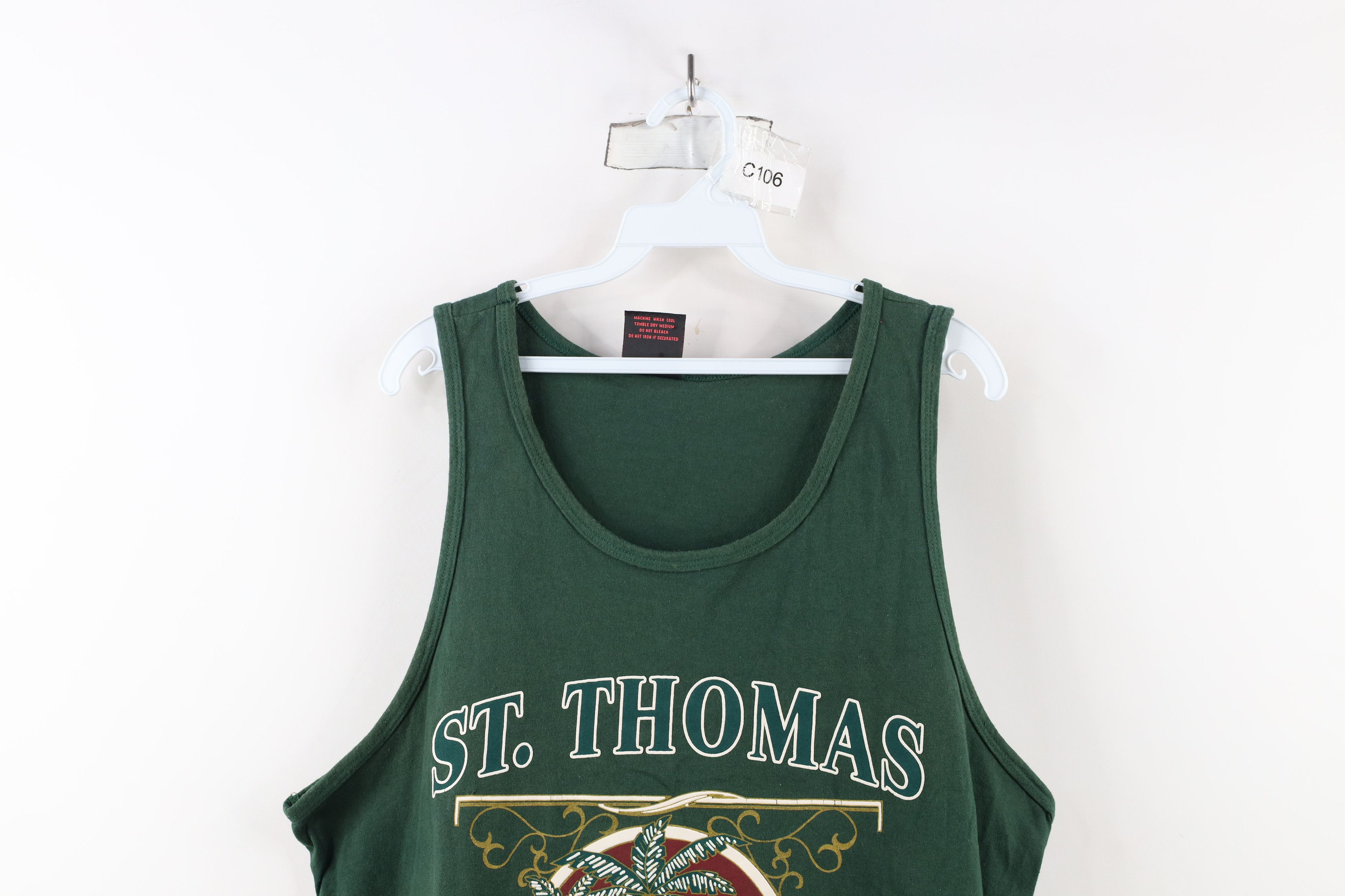 Vintage Vintage 90s Streetwear Virgin Islands Tank Top T-Shirt USA Size US XL / EU 56 / 4 - 2 Thumbnail