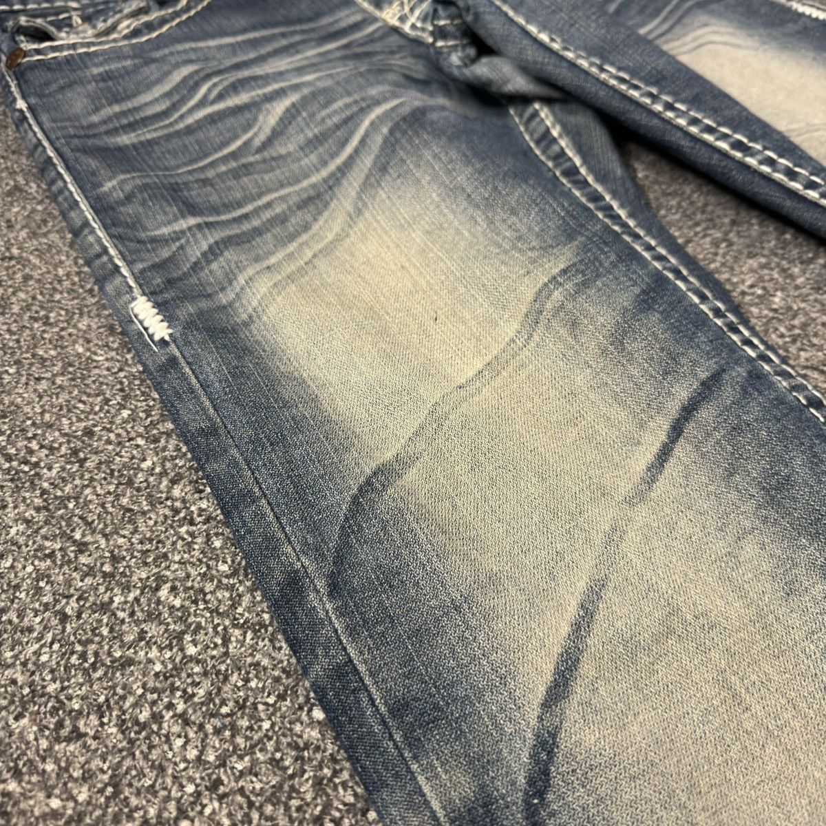 Hysteric Glamour Vintage Y2K True Religion Joey Whisker Distressed Denim Size US 32 / EU 48 - 6 Thumbnail