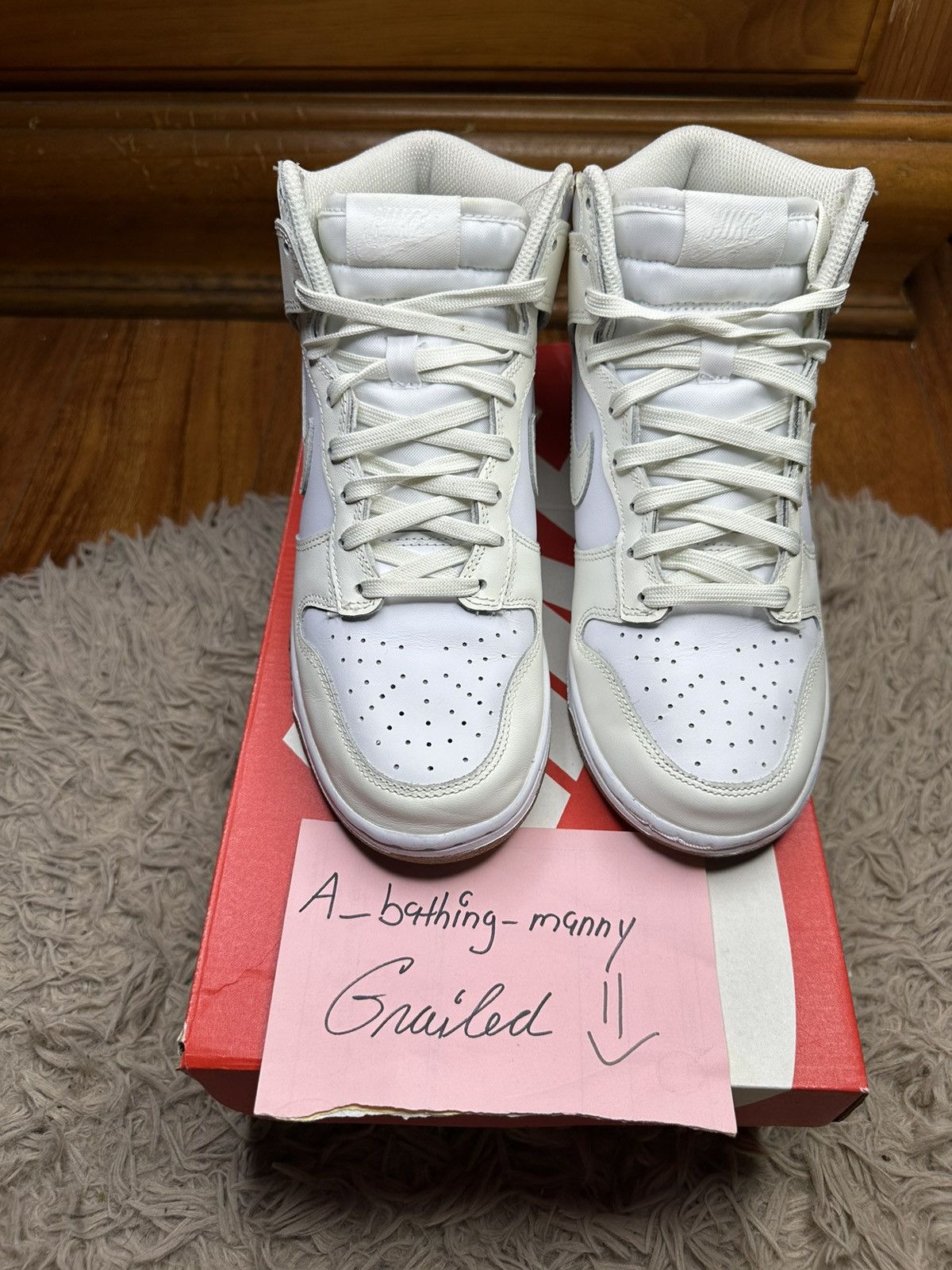 Nike Women’s Nike Dunk High “ Sail Gum” ( size 7 ) Size US 7 / IT 37 - 1 Thumbnail