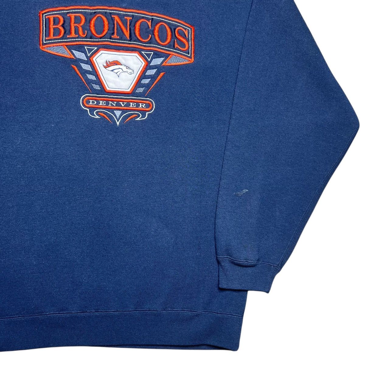 NFL Vintage 1990s NFL Denver Broncos Embroidered Sweatshirt Size US M / EU 48-50 / 2 - 18 Thumbnail