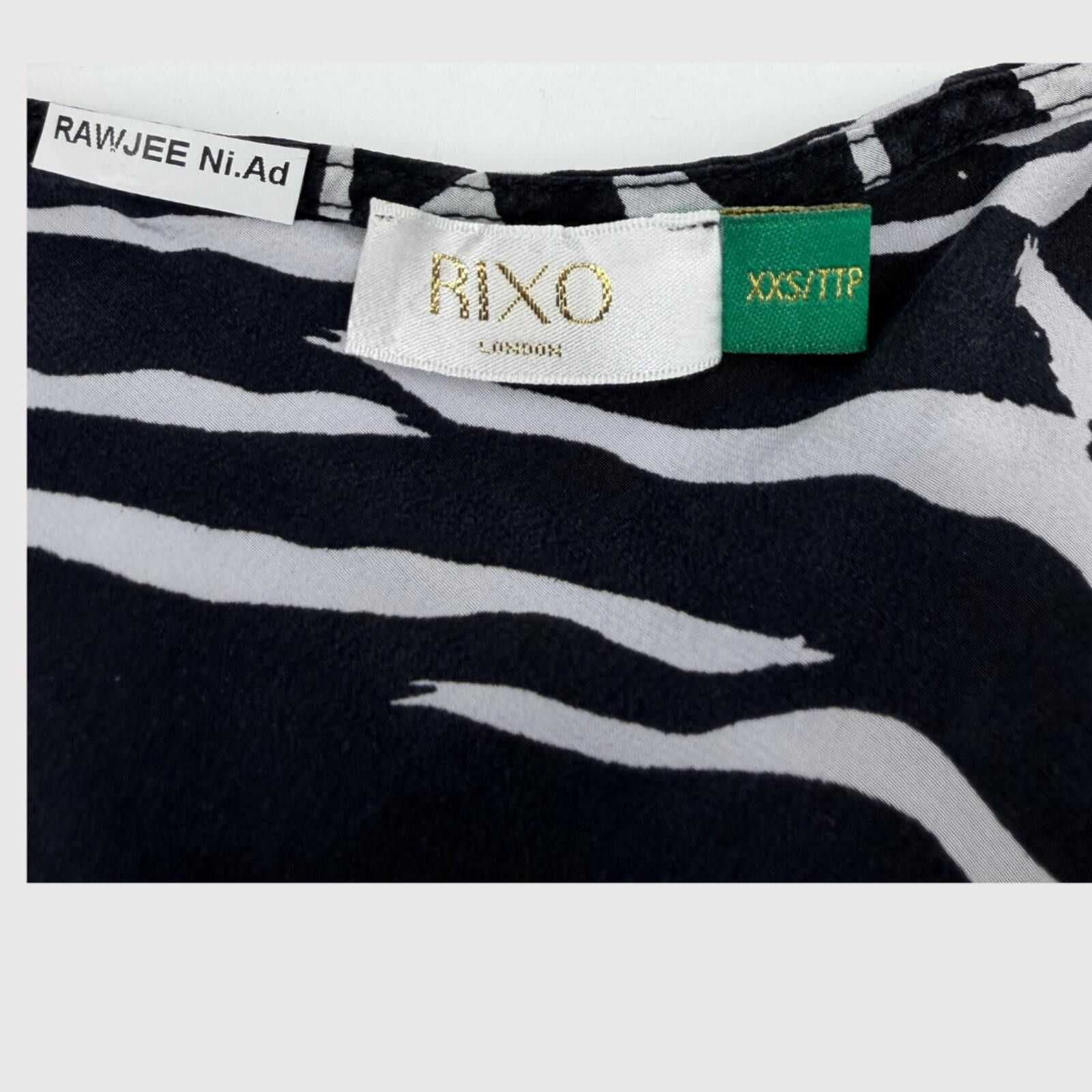Farm Rio Rixo Twiggy Silk Zebra Print Slip Mini Dress XXS Size XXS / US 00 / IT 34 - 4 Thumbnail