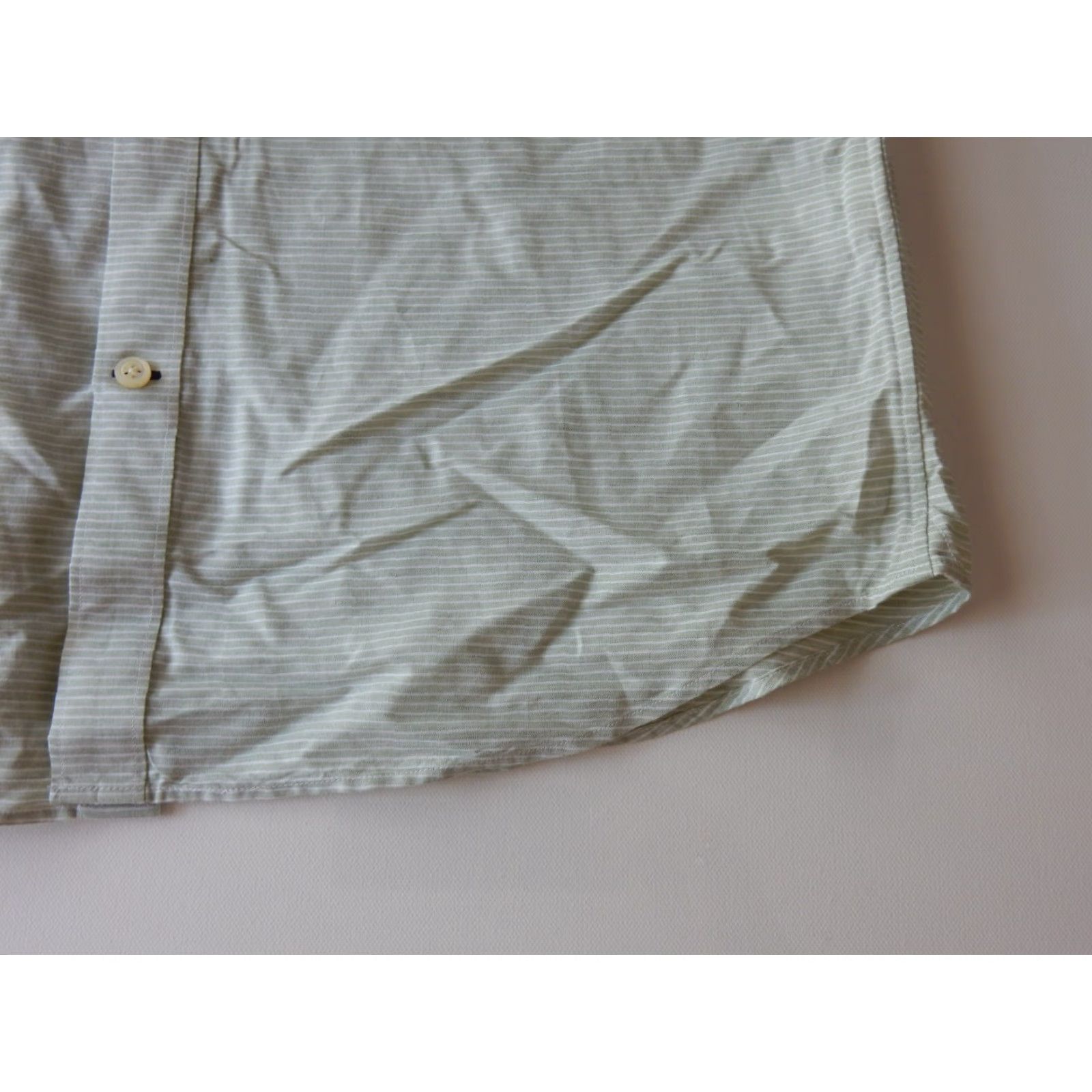 Banana Republic Banana Republic Men’s Linen Blend Button Front Shirt Slim Fit Size L Green Striped Long Sleeve Shirt Mens Size US M / EU 48-50 / 2 - 3 Thumbnail