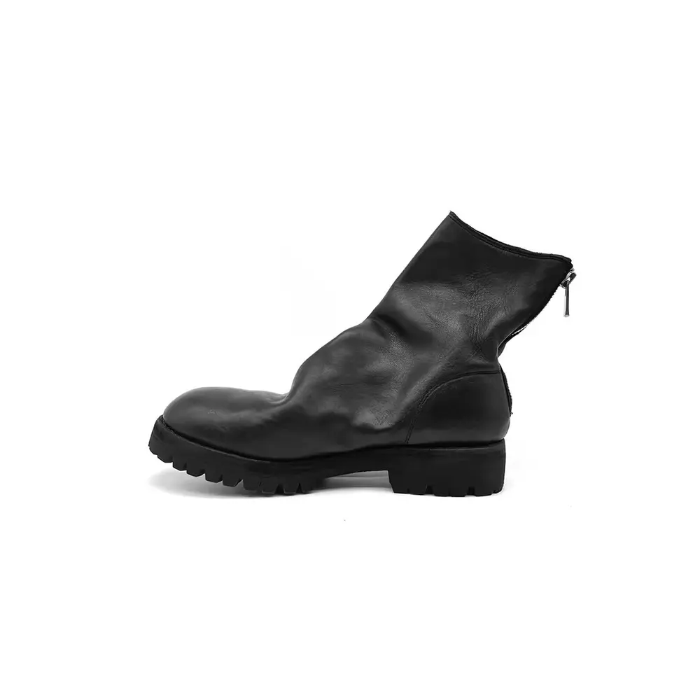 新品 GUIDI 986 Horse Back Zip Short Boots Guidi 986 Black Soft Horse Full Grain Back Zip Ankle Boots