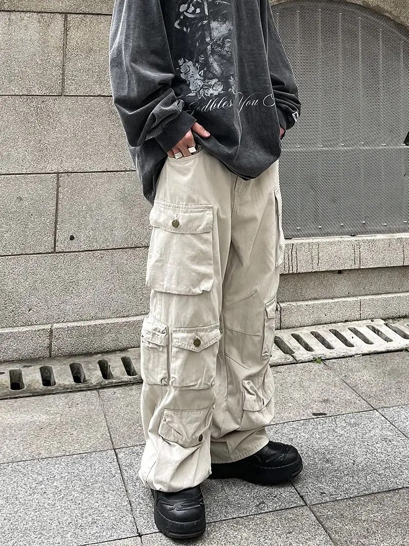 Baggy White Cargo Pants