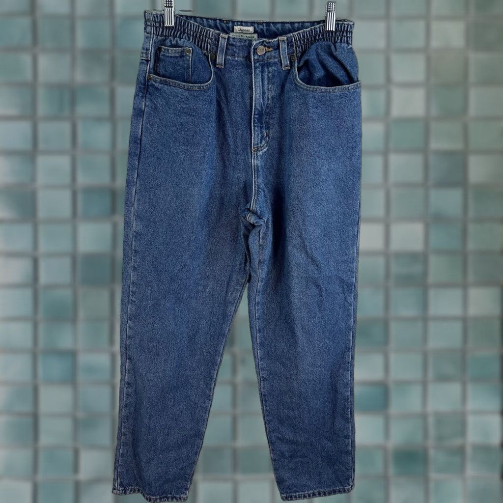 Vintage VINTAGE L.L. Bean Women's Denim Jeans Size 8 Relaxed Fit High Rise Blue 30x30 Straight Leg Size 30" / US 8 / IT 44 - 1 Thumbnail