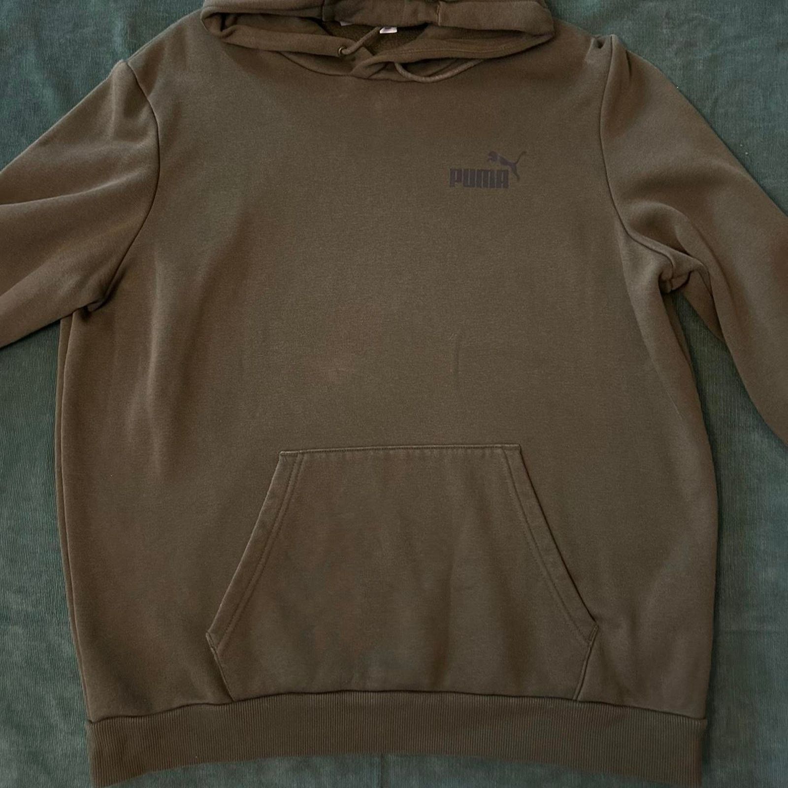 Puma Olive green puma pullover hoodie Size US L / EU 52-54 / 3 - 2 Thumbnail