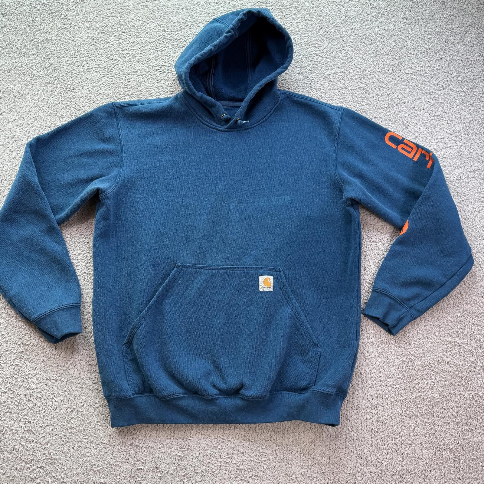 Carhartt Carhartt Blue Hoodie Sleeve Logo Original Fit Sweatshirt M Size US M / EU 48-50 / 2 - 1 Thumbnail