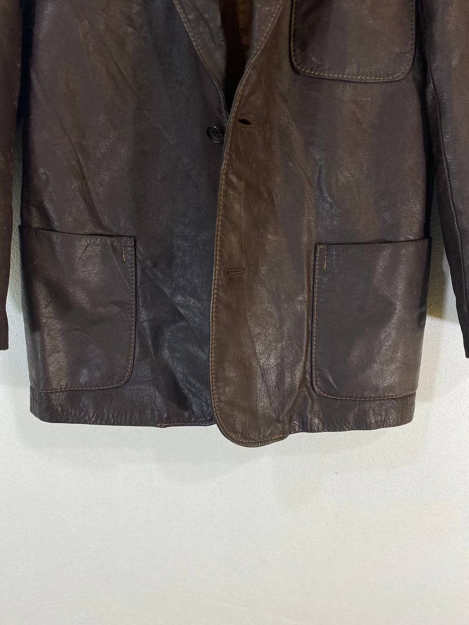 Japanese Brand vintage japanese brands pure leather jacket very nice design Size US M / EU 48-50 / 2 - 8 Thumbnail