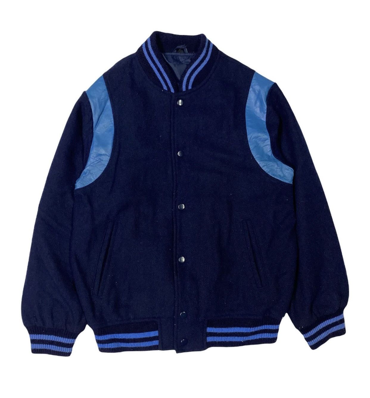 Vintage ☀️VINTAGE LAKE FIELD WOOL VARSITY JACKET Size US M / EU 48-50 / 2 - 1 Thumbnail