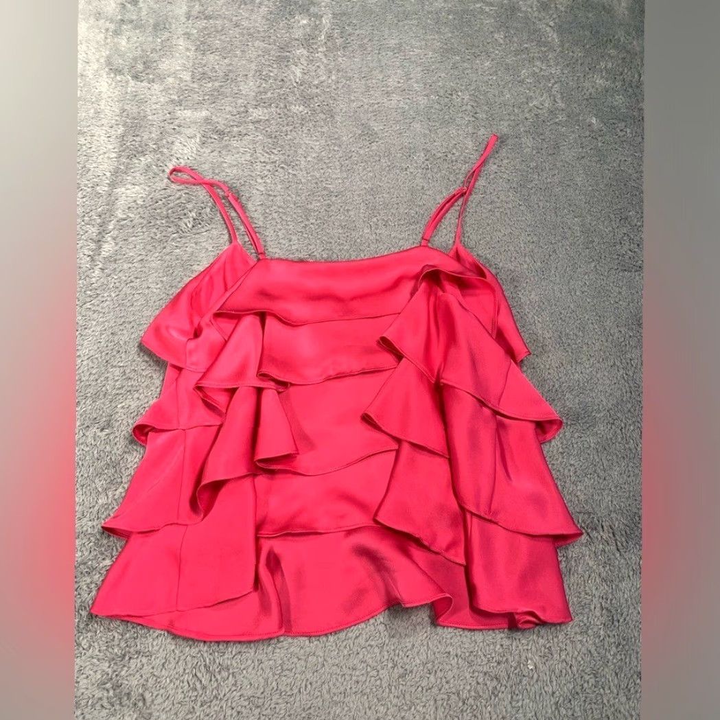 Ramy Brook Ramy Brook Pink Blouse Top S Womens Blouse Layered Ruffle Tank Top Small Pink Layered Ruffle Top Blouse Tank Top Small Women’s Pink Ramy Brook Blouse Size S / US 4 / IT 40 - 7 Thumbnail