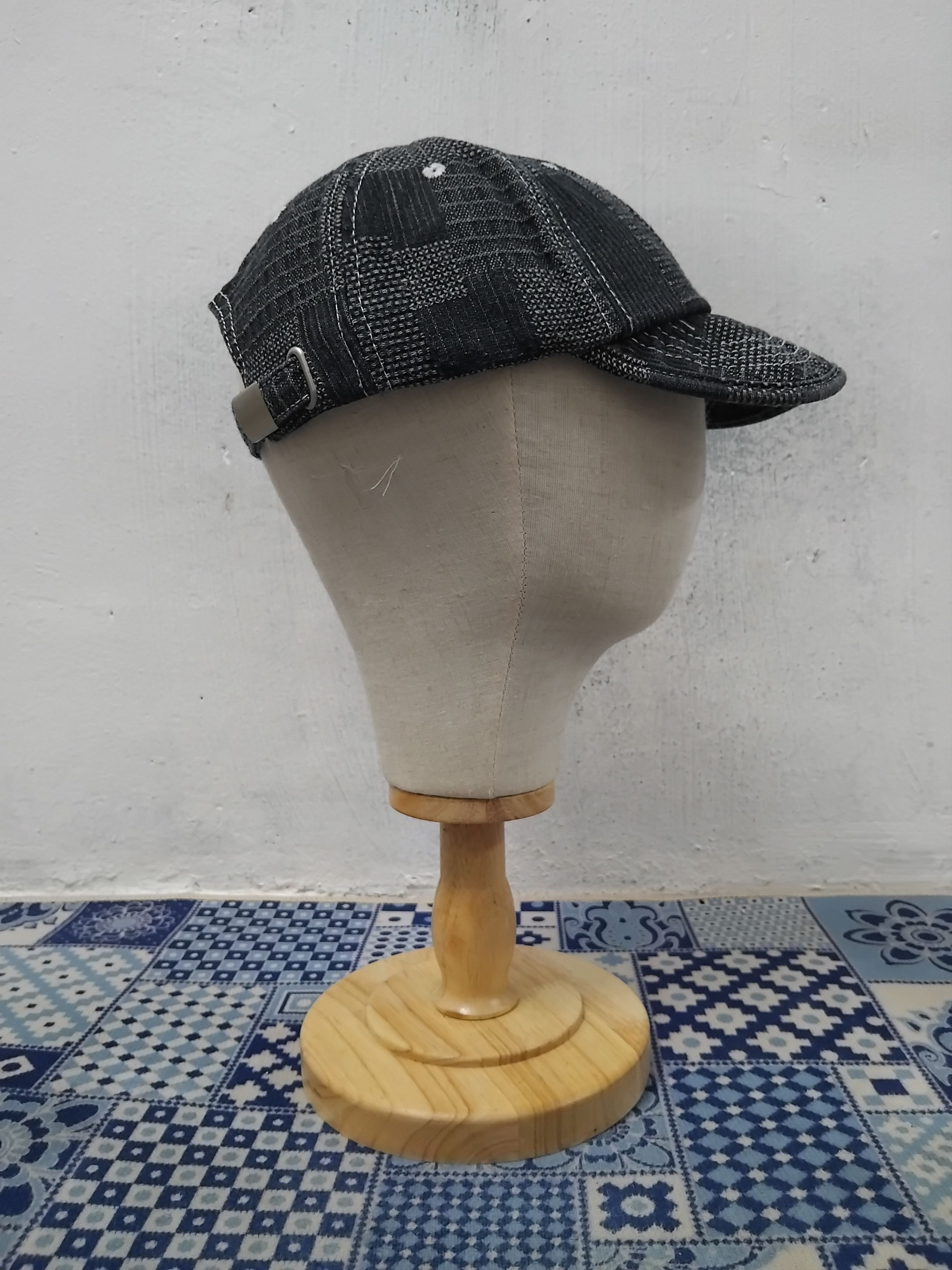 If Six Was Nine Shashiko print black colour kapital inspired cap Size ONE SIZE - 6 Thumbnail