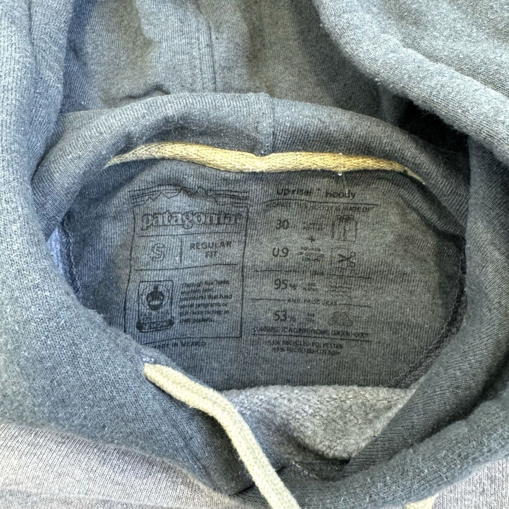 Patagonia Patagonia Hoodie Mens Pullover Hooded Fleece Logo P-6 Label Uprisal Gray Size S Coat Sweatshirt Patchwork Crew Neck Outdoor Fall Winter STY39621 Size US S / EU 44-46 / 1 - 5 Thumbnail