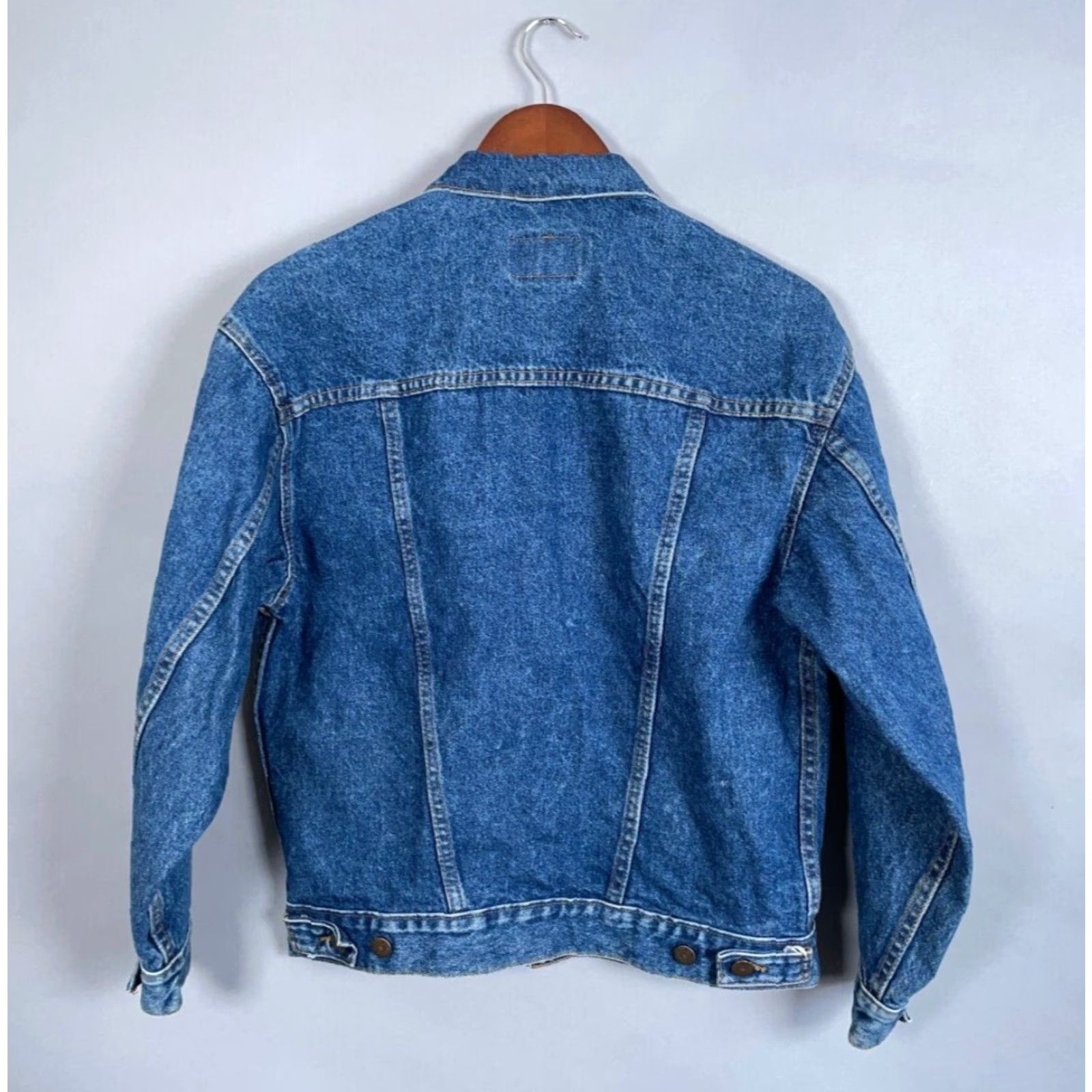 Levi's VINTAGE Levi's Denim Trucker Jacket Men Small 80s Blue Retro Casual Made in USA Size US S / EU 44-46 / 1 - 2 Thumbnail