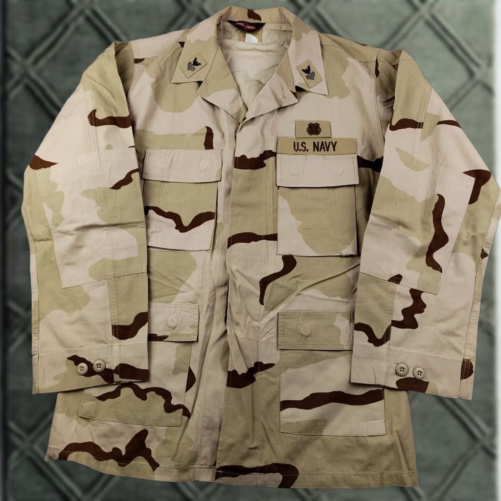 Tru-Spec Jacket Mens Medium Long Military Desert Camo Us Navy Utility Field, Men's