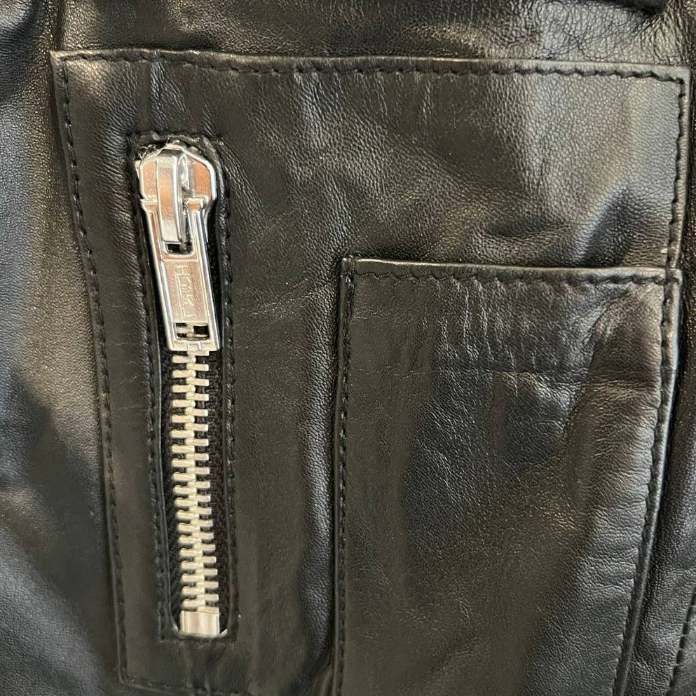 Deadwood Deadwood Recycled Lambskin Leather Bomber Jacket Size Large Size L / US 10 / IT 46 - 11 Thumbnail