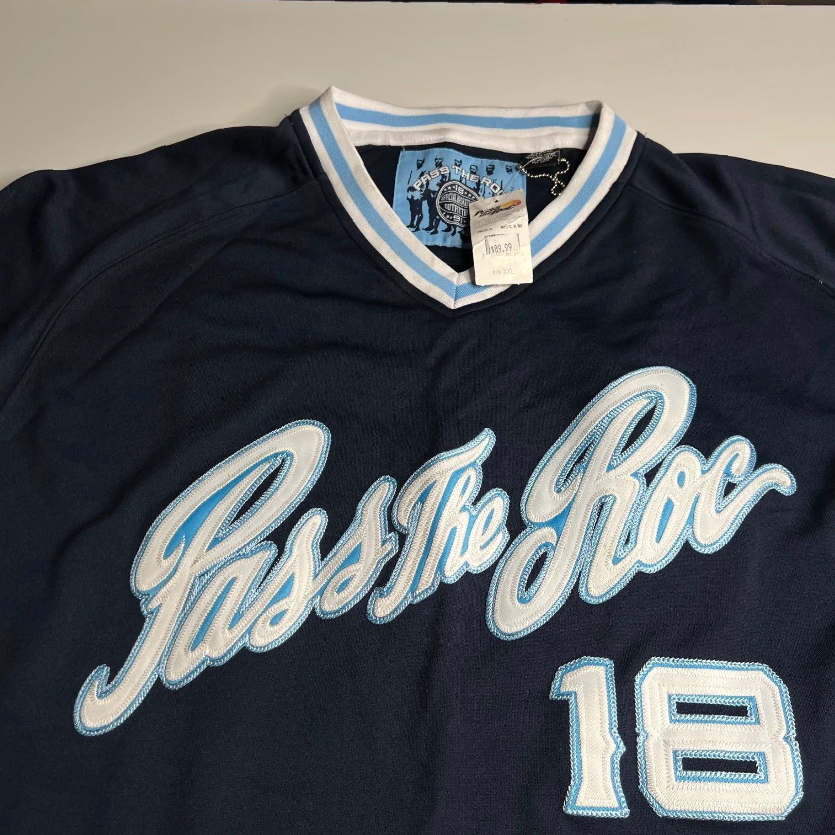 Vintage VINTAGE Pass The Roc Jersey Shirt 2XL Blue 90s Style Basketball NWT Mens Shirt Size US XXL / EU 58 / 5 - 7 Thumbnail