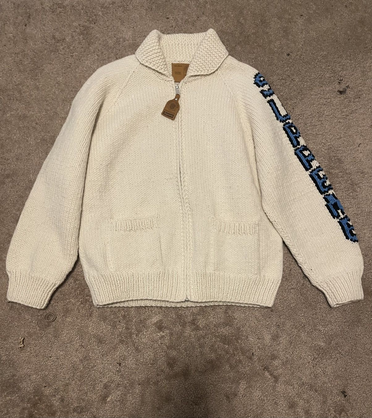Supreme Supreme Camacho Cowichan Sweater Natural Size US S / EU 44-46 / 1 - 1 Thumbnail