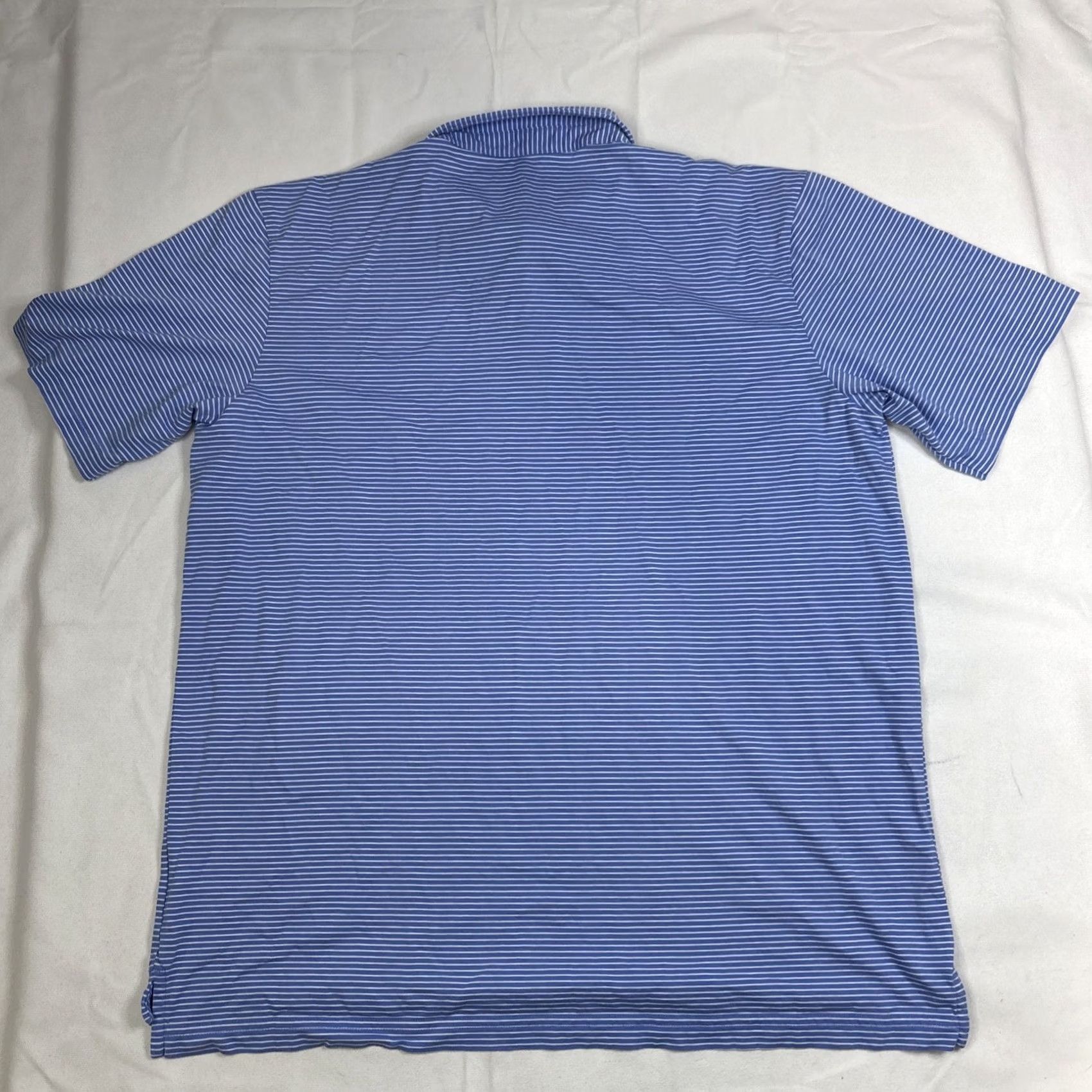 Peter Millar Peter Millar Polo Shirt Men’s XL Striped Blue Pima Cotton Golf Lightweight Mens XL Blue Striped Polo Golf Lightweight Size US XL / EU 56 / 4 - 5 Thumbnail
