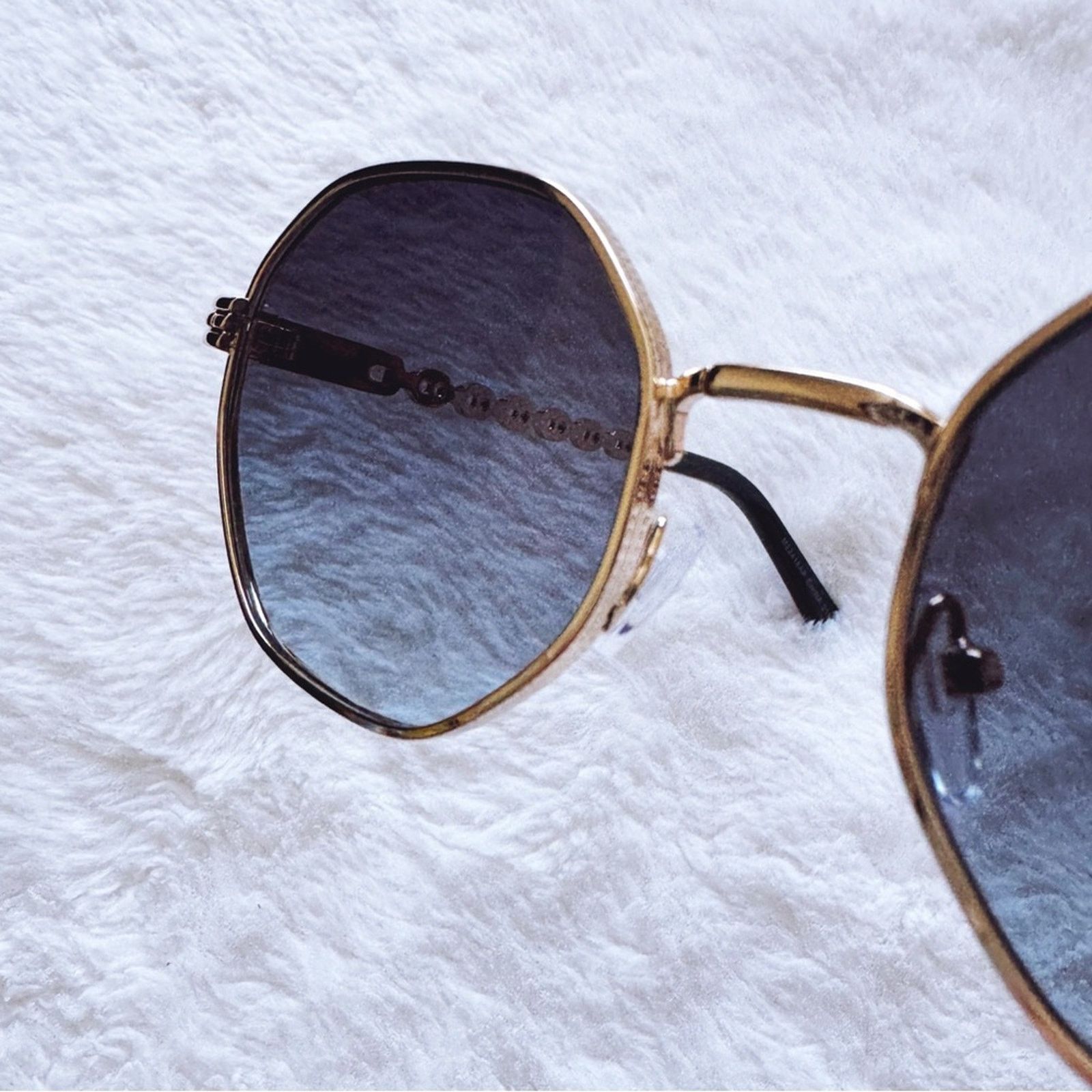 Other Phoebe Dark Blue Geometric Sunglasses Size ONE SIZE - 12 Thumbnail