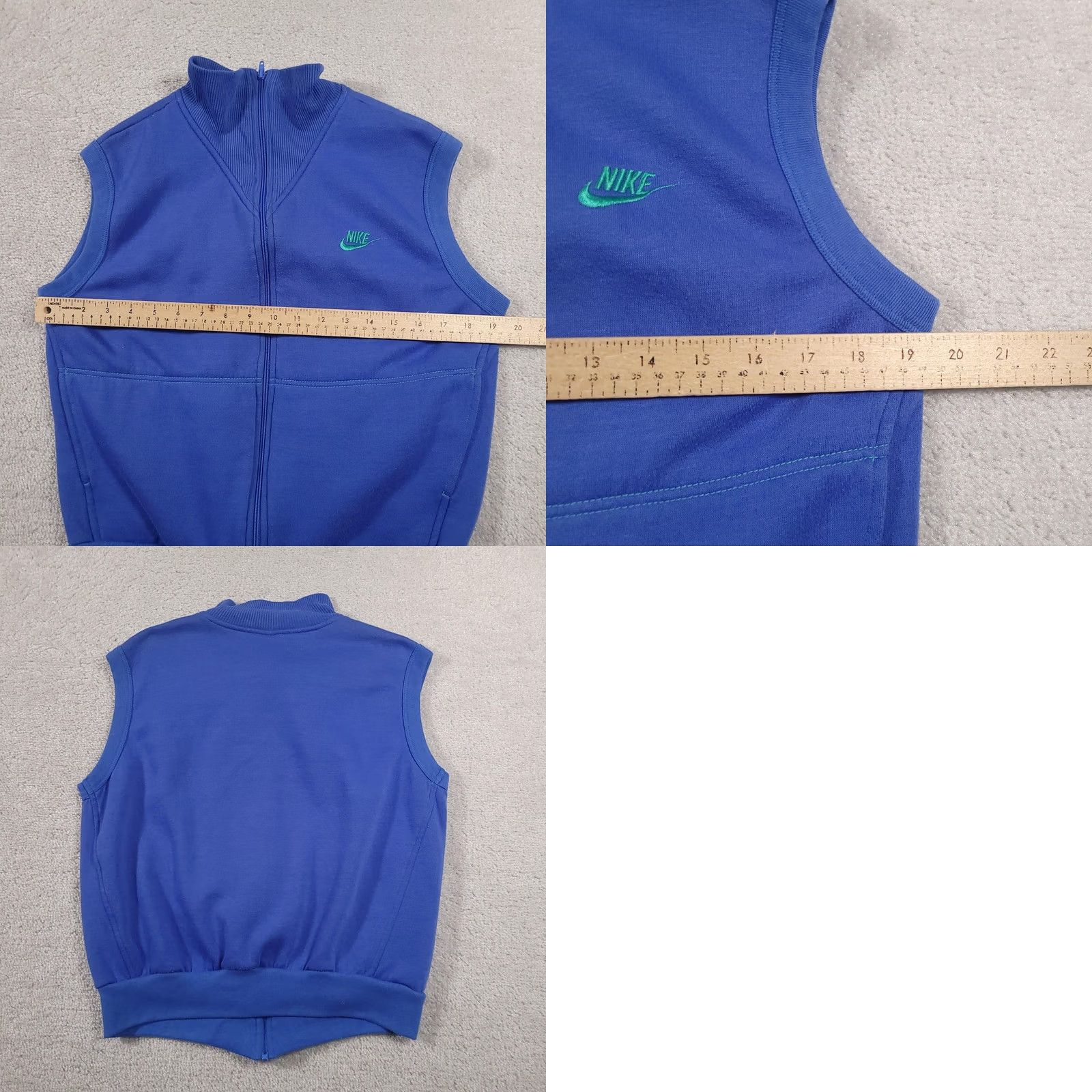 Nike VINTAGE Nike Vest Womens Large Blue Full Zip Sleeveless Retro Swoosh Fleece 90s Style Size L / US 10 / IT 46 - 9 Thumbnail