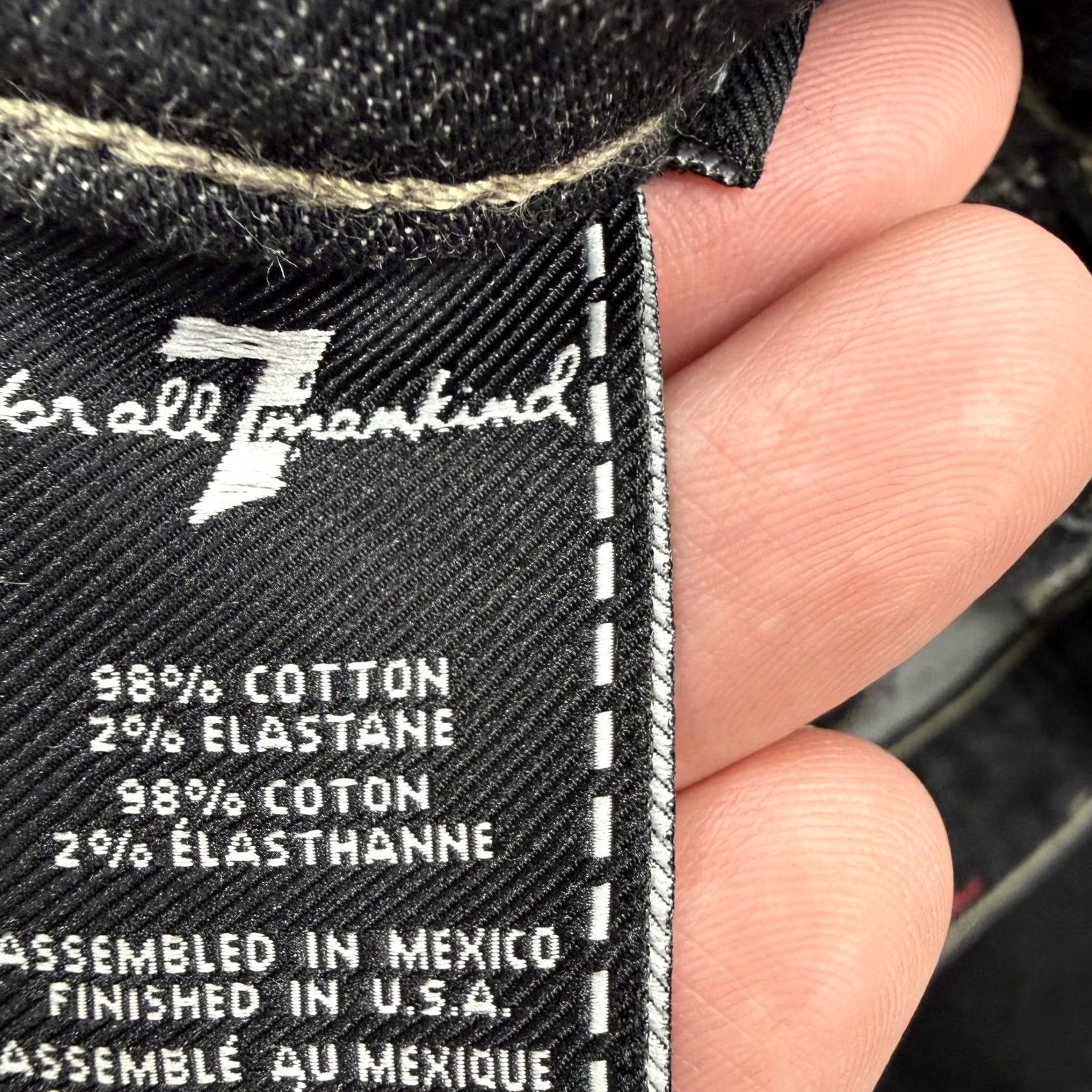 7 For All Mankind 7 For All Mankind Vintage Straight Jeans Mens 30 Black Button Fly Size US 30 / EU 46 - 6 Thumbnail