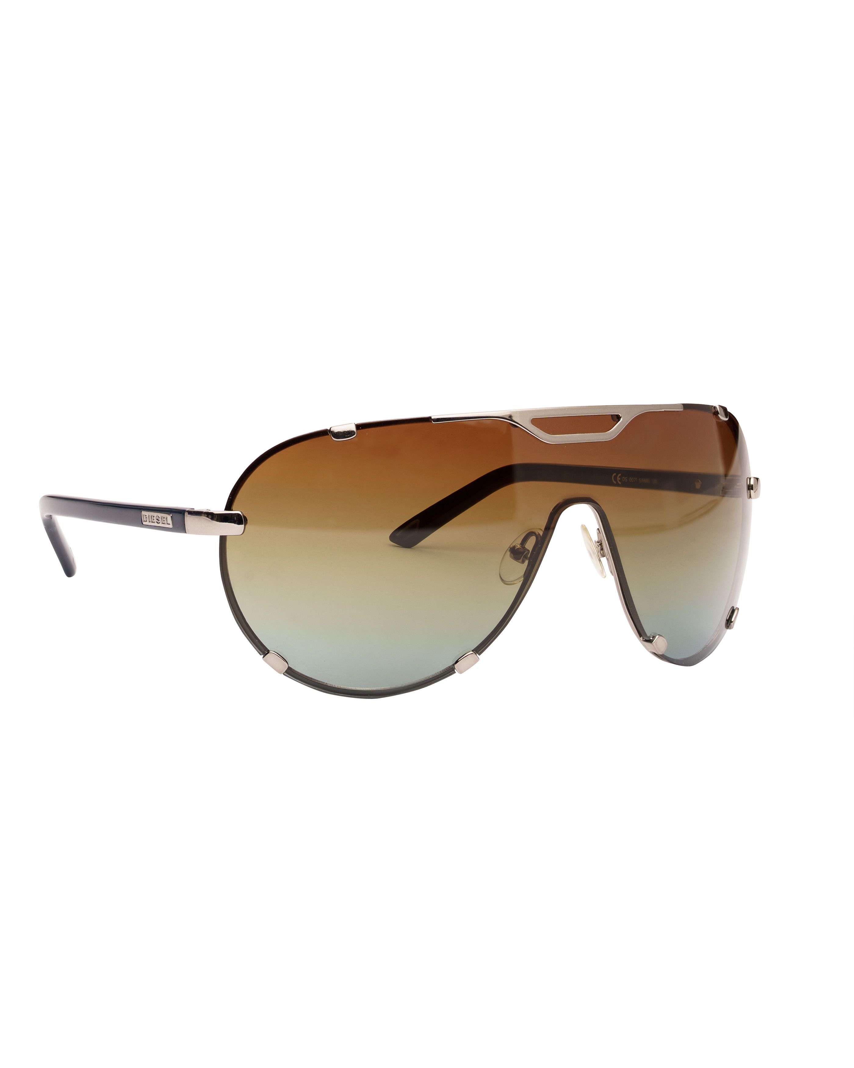 Diesel Diesel '90s Oversized Rimless Mask Sunglasses Size ONE SIZE - 3 Thumbnail