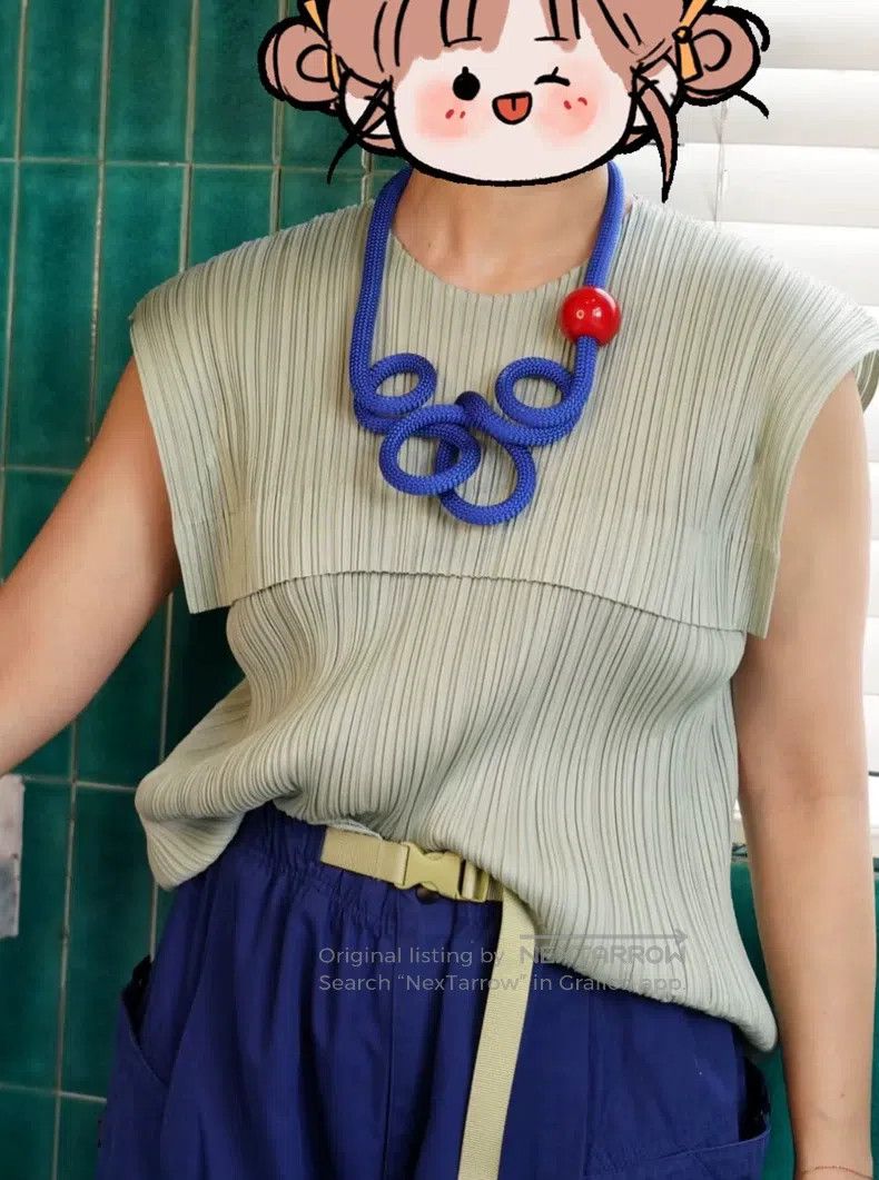 Issey Miyake Issey Miyake Ruffle Short Sleeve Crew Neck Top Size XXL / US 16-18 / IT 52-54 - 3 Thumbnail