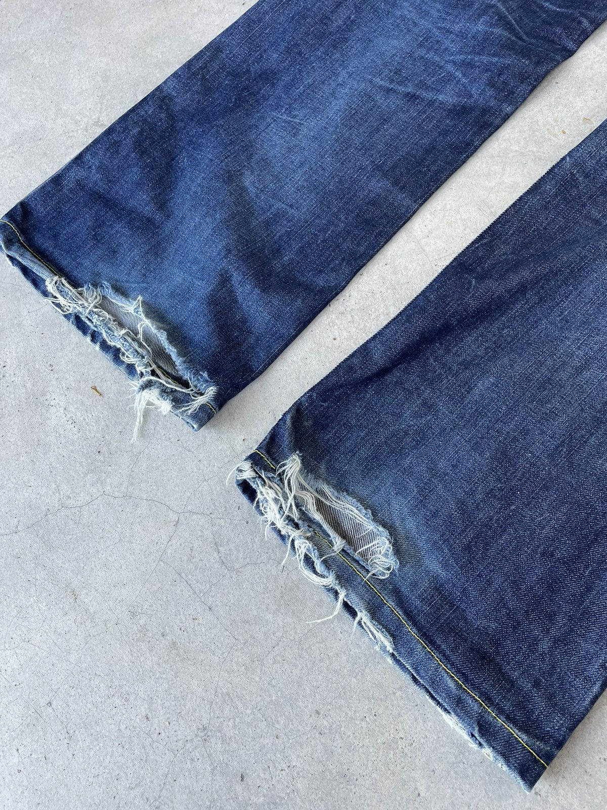 Armani Armani Jeans Indigo 007 Series Distressed Denim Size US 30 / EU 46 - 9 Thumbnail
