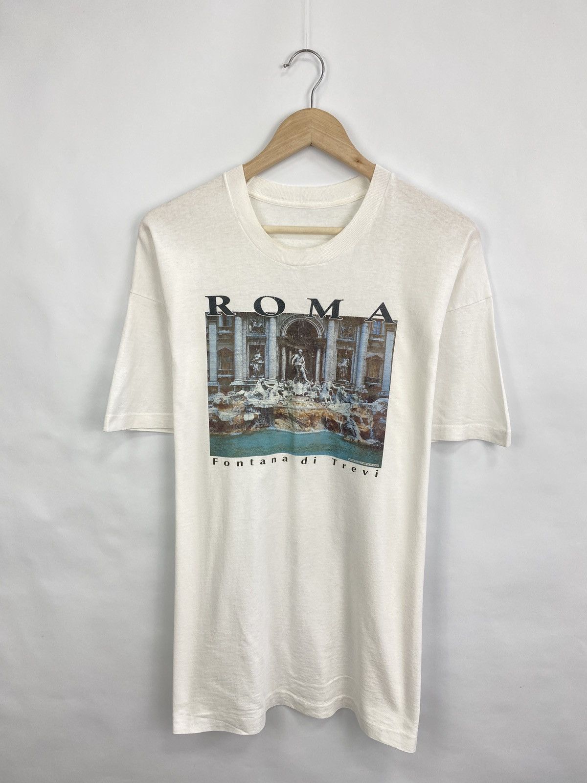 4GSELLER 🇮🇹 Vintage 90s Italy Roma Fontana Di Trevi Rare Retro Hype Size US L / EU 52-54 / 3 - 3 Thumbnail