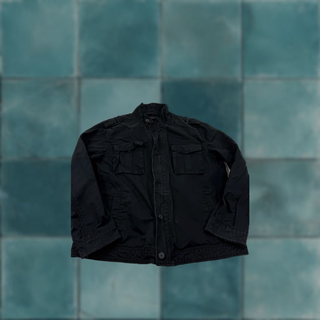 Tasso Elba VINTAGE? No — Actually: Tasso Elba Jacket Mens XL Black Cotton Field Military Utility Pockets Coat Size US XL / EU 56 / 4 - 1 Thumbnail
