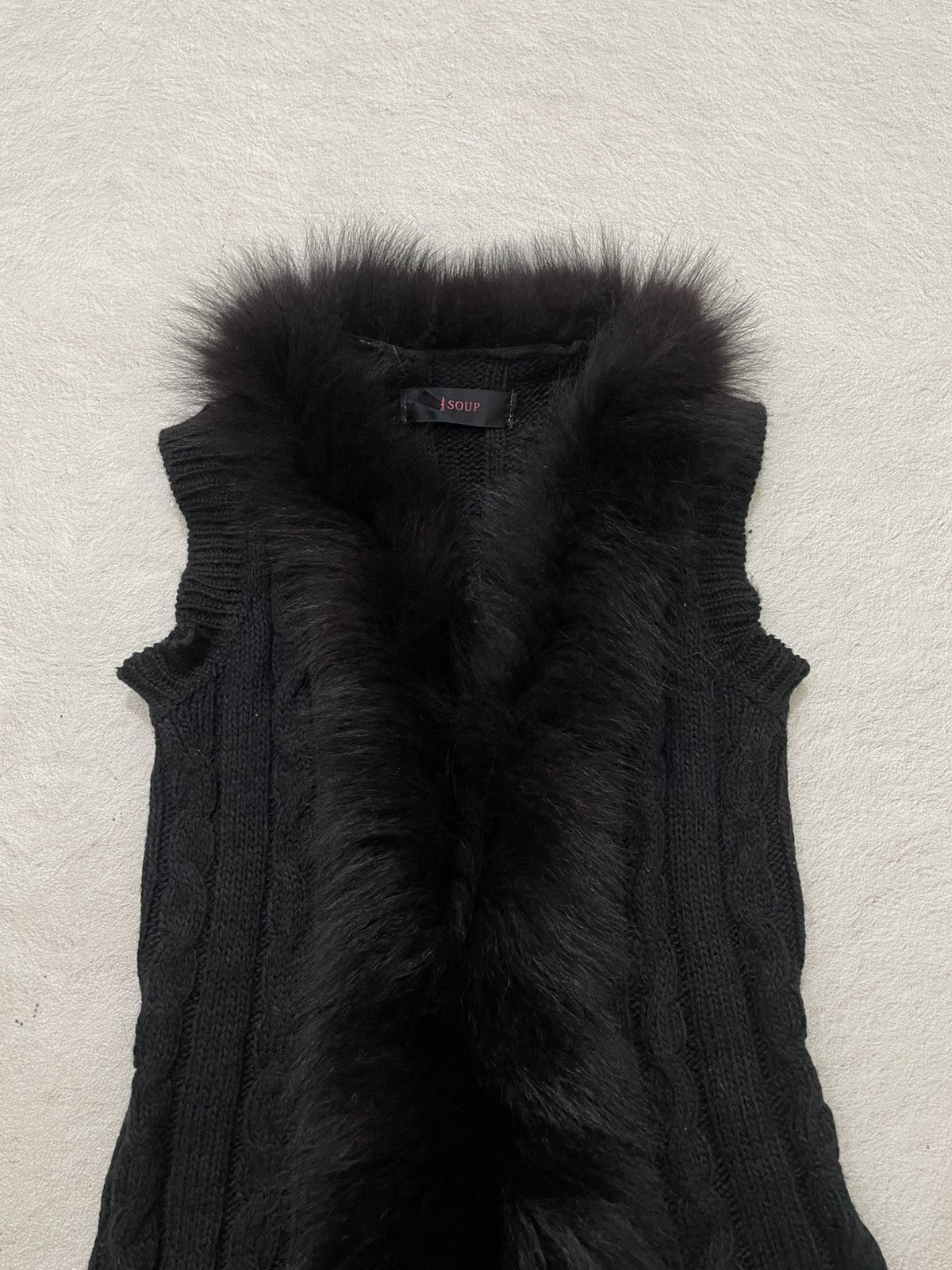 14th Addiction 2000s GOA Knit Fur Trim Vest Grunge Poem Opium Y2K ifsix Size S / US 4 / IT 40 - 3 Thumbnail