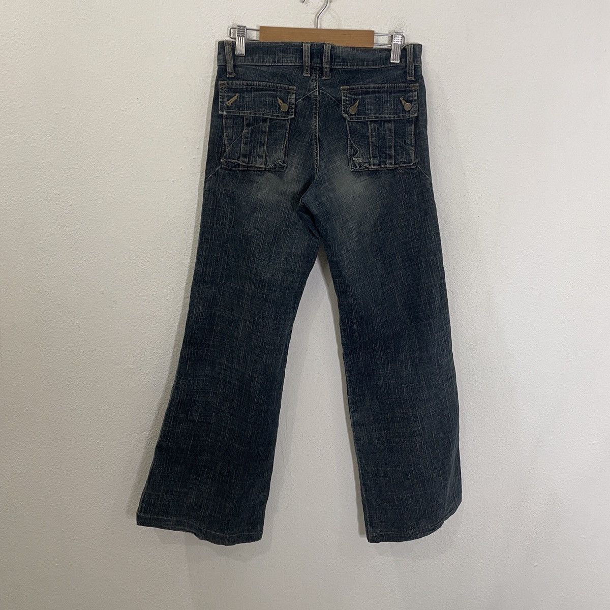 Japanese Brand Vintage Green Wood Baggy Denim Size 29" - 7 Thumbnail