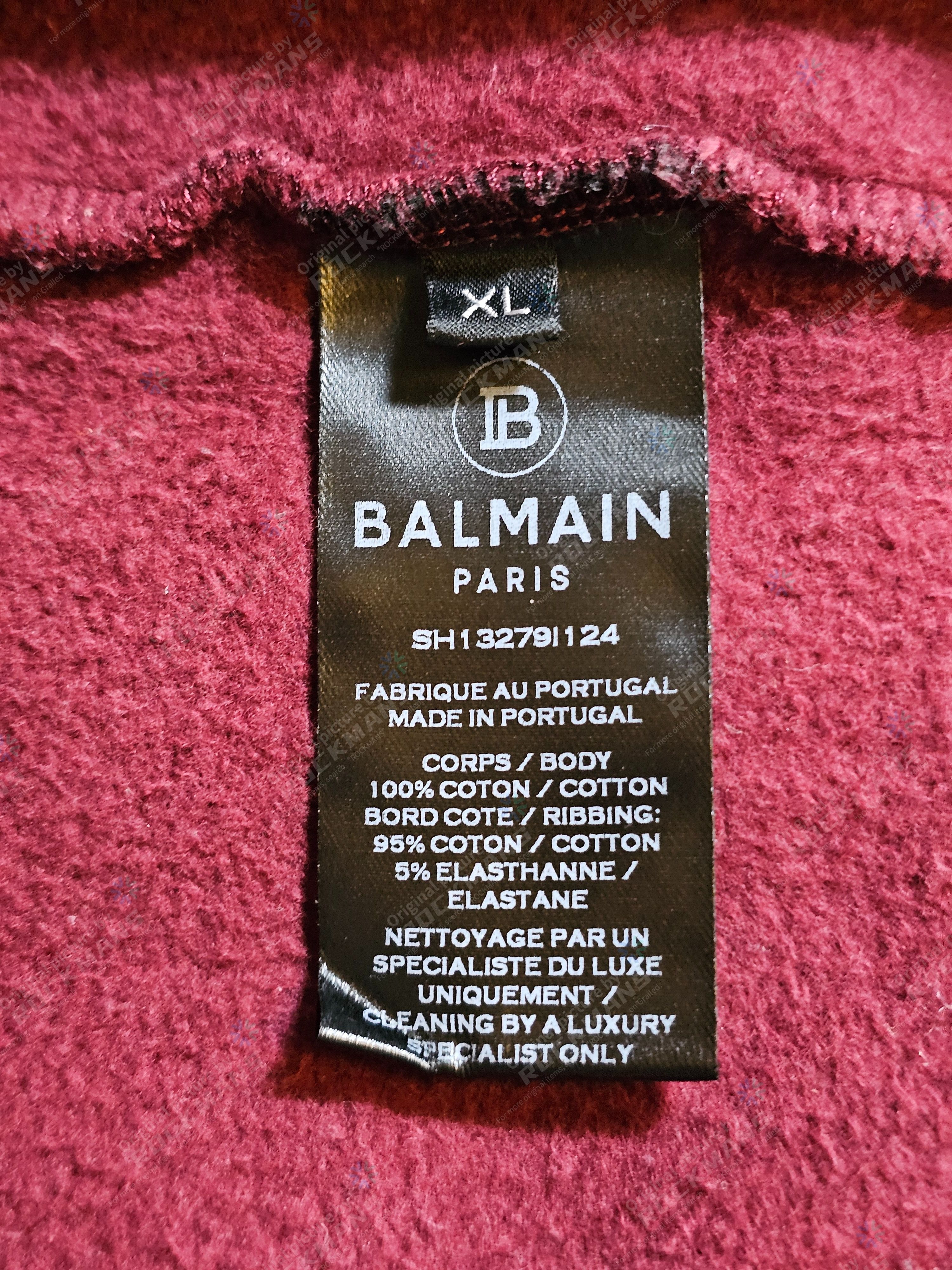 Balmain Balmain Signature Silver Metallic Logo Sweatshirt Size XL Size US XL / EU 56 / 4 - 6 Thumbnail