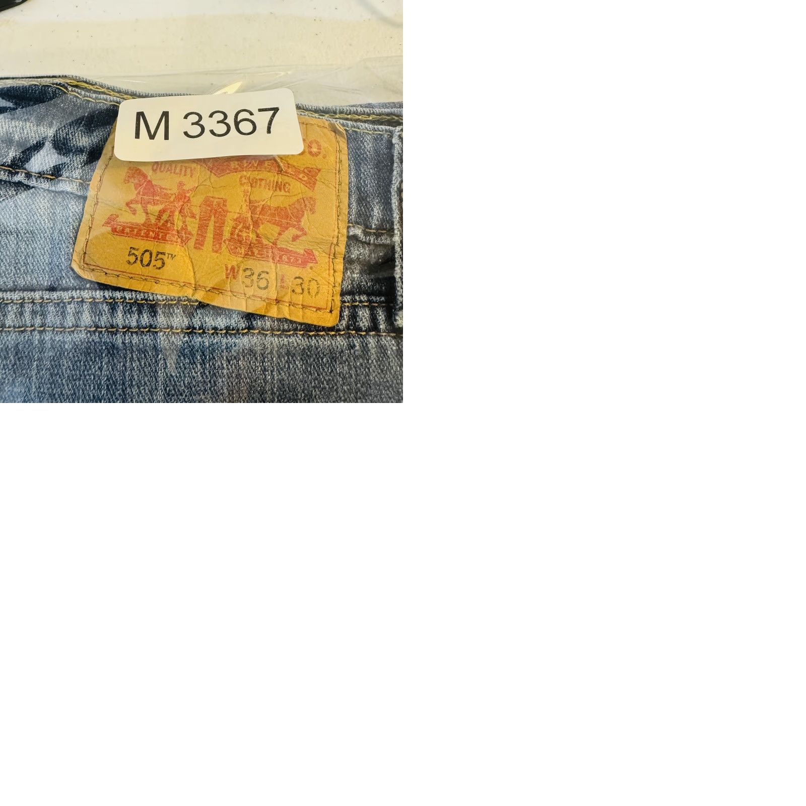 Levi's Levi's 505 Jeans Mens Regular Zip Fly Straight Light Blue Wash 30in Inseam 36W 30L Denim Cotton Elastodiene Size US 36 / EU 52 - 10 Thumbnail