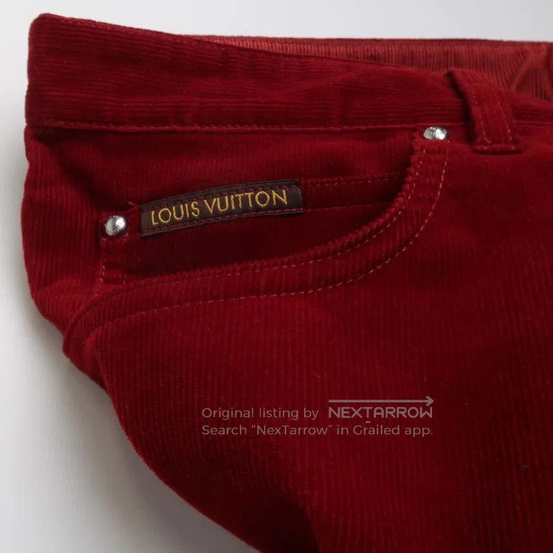 Louis Vuitton Louis Vuitton Cotton Pants in Red. Size US 32 / EU 48 - 3 Thumbnail