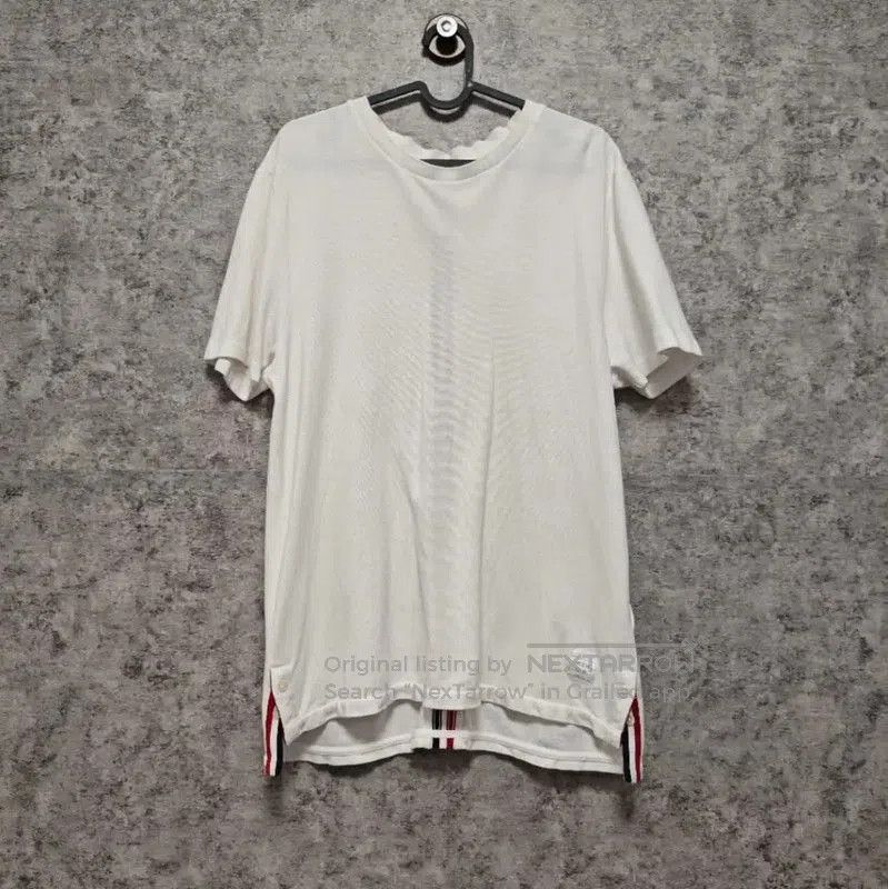 Thom Browne Thom Browne Men's White Cotton T-Shirt . Size US L / EU 52-54 / 3 - 1 Thumbnail