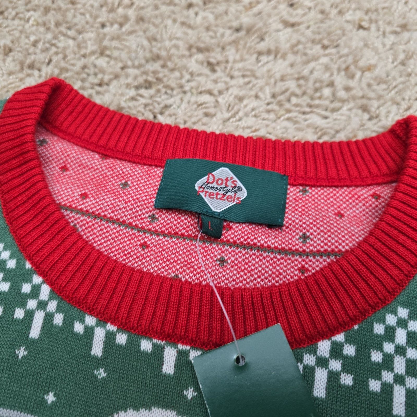 Vintage New Dot's Homestyle Pretzels Chrismas Sweater Mens Large Size US L / EU 52-54 / 3 - 3 Thumbnail